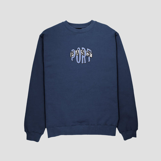 PassPort Bulb Logo Chenille Crew Navy