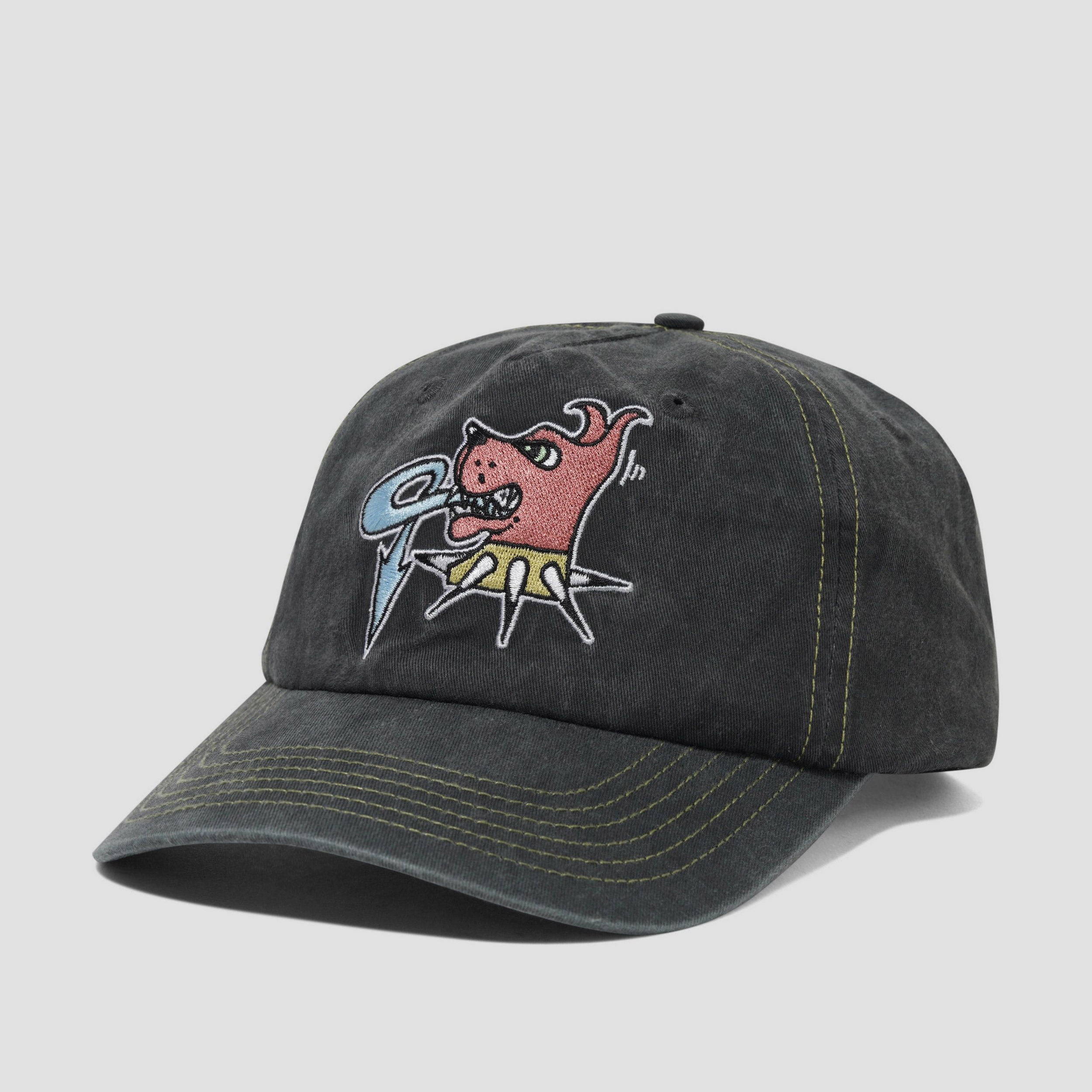 Butter Goods Canine 5 Panel Cap Washed Black