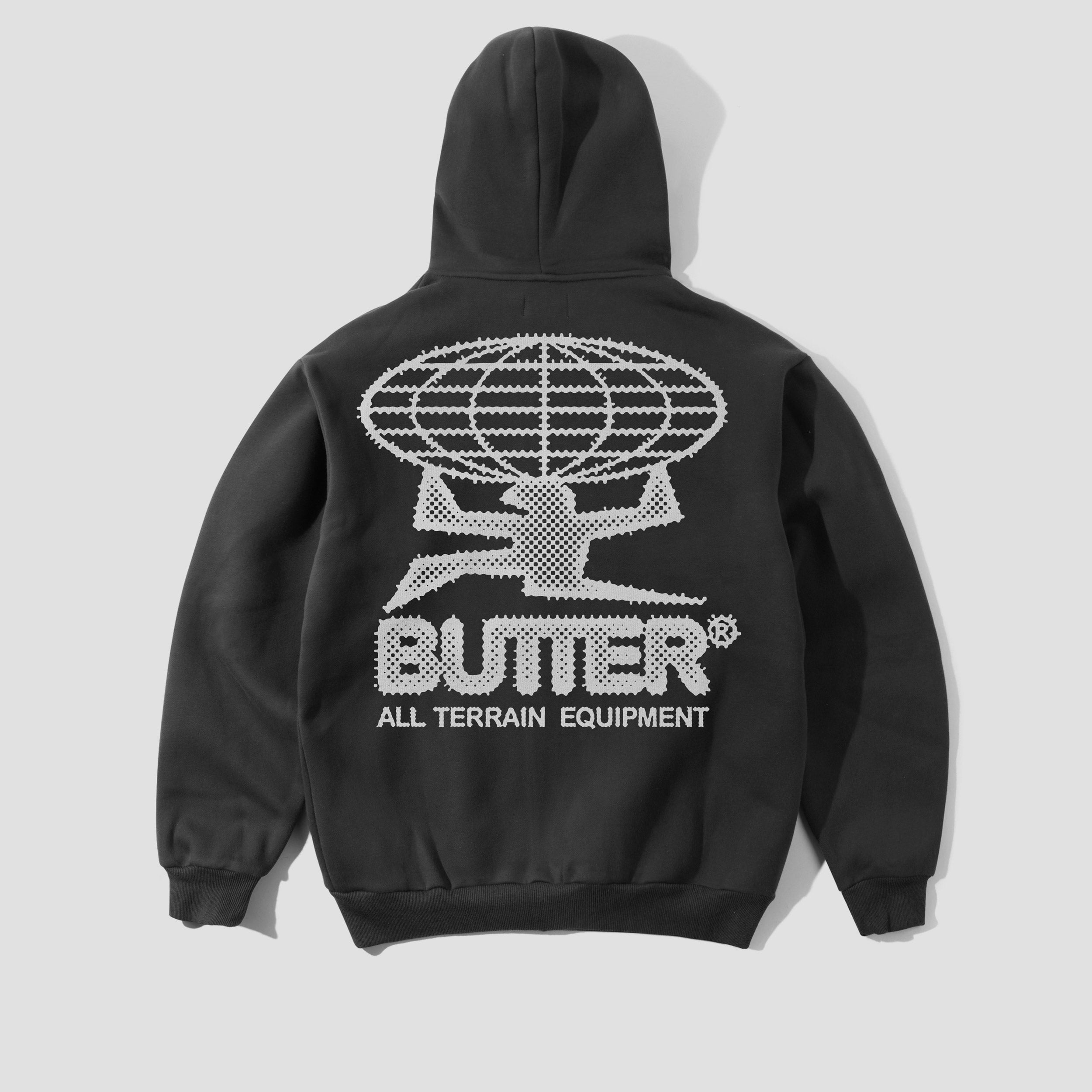 Butter Goods Terrain Pullover Hood Washed Black