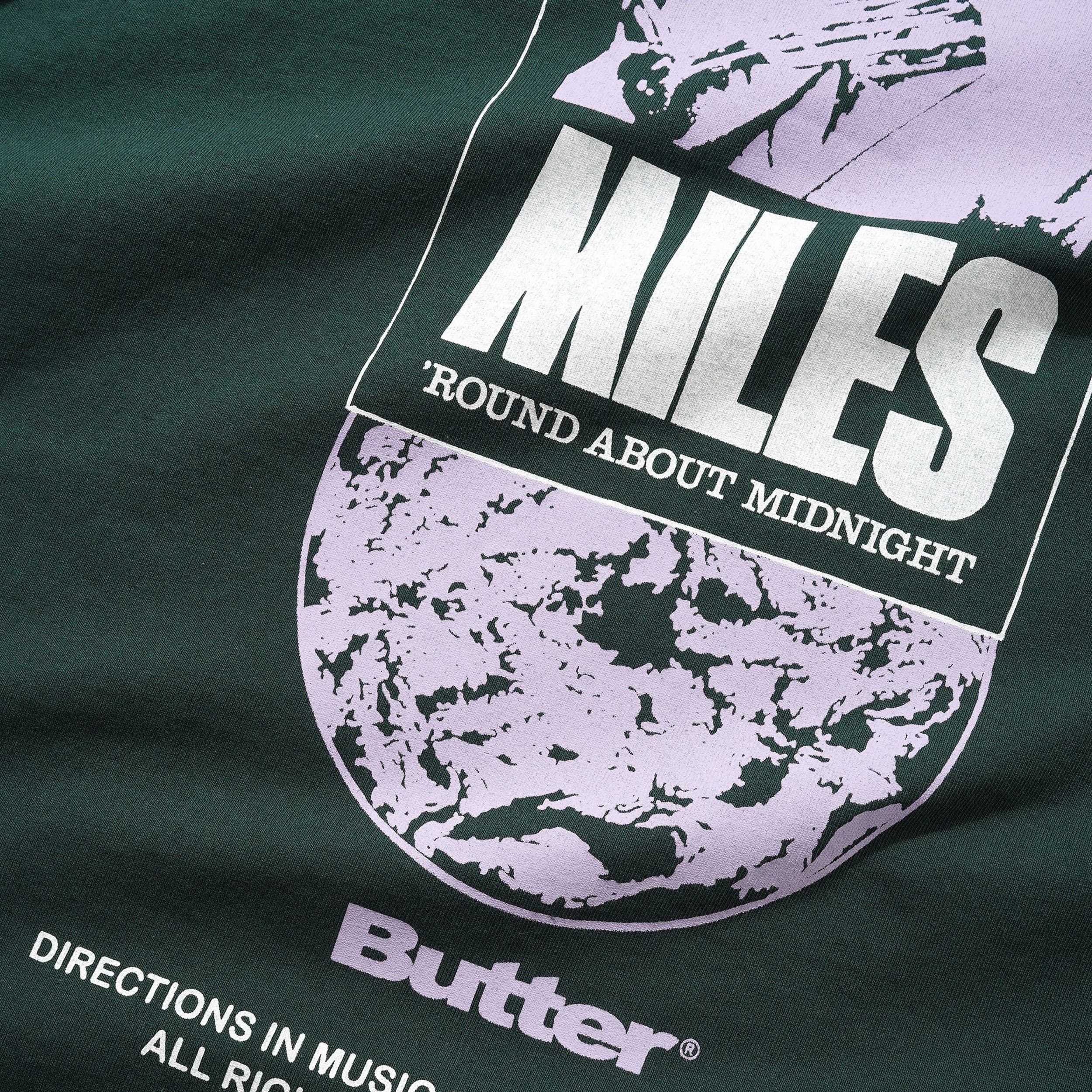 Butter Goods x Miles Davis Round About Midnight T-Shirt Dark Forest