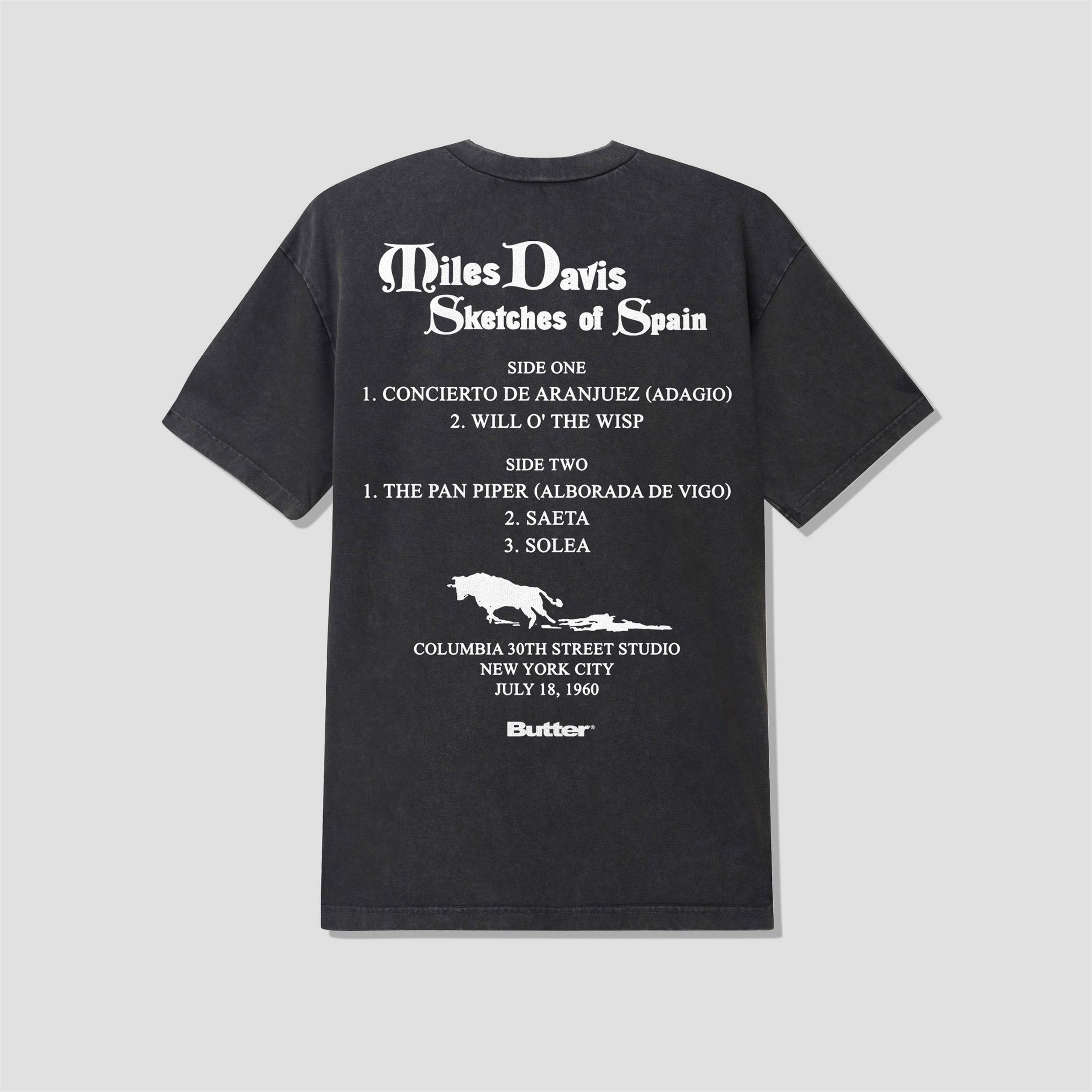 Butter Goods x Miles Davis Sketches of Spain T-Shirt Washed Black