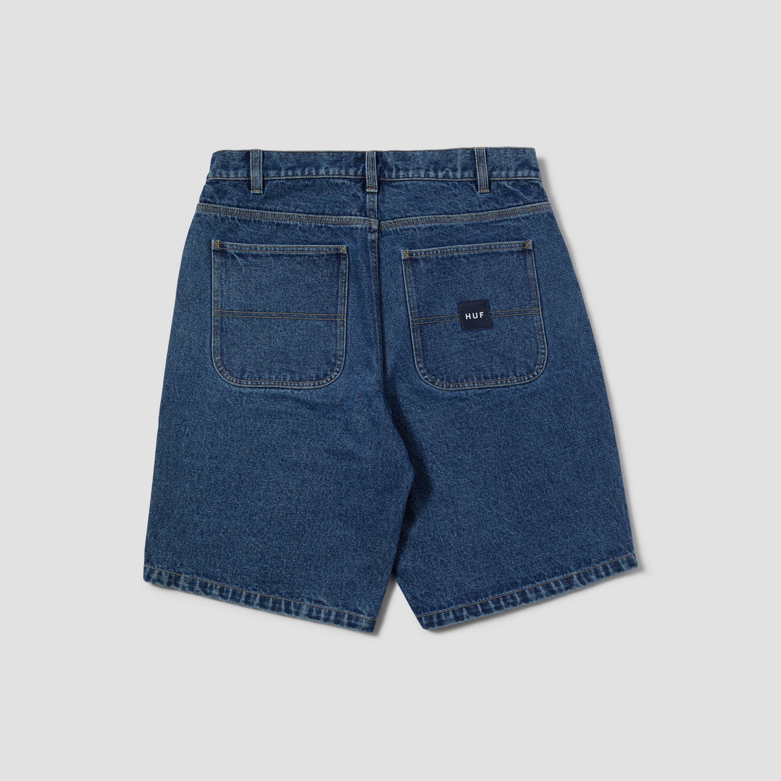 Huf Classic H Double Knee Denim Short Stone Wash Indigo