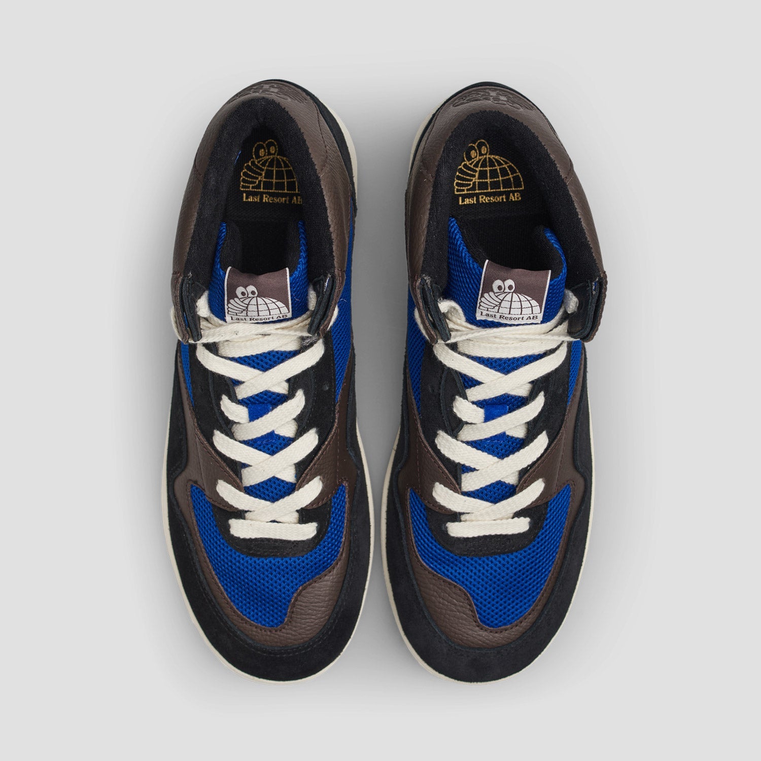 Last Resort AB CM002 Mid Skate Shoes Reflex Blue / Coffee Brown / Black