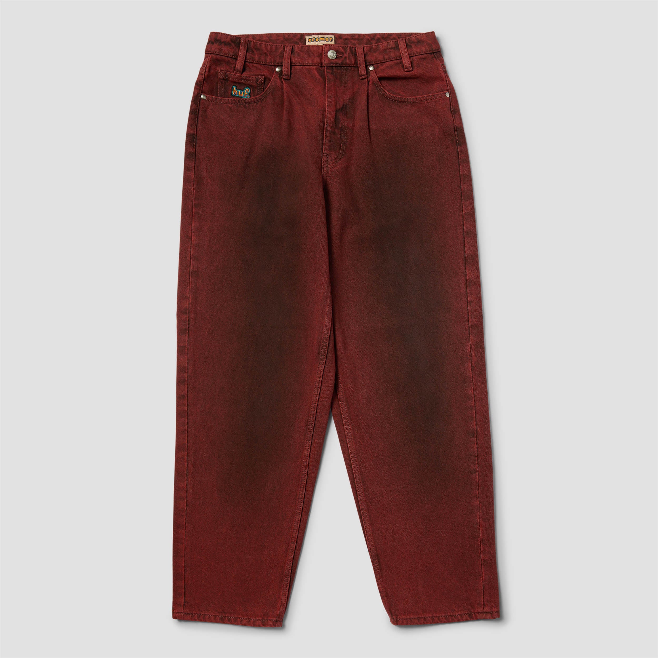 Huf Cromer Washed Pant Lava Red