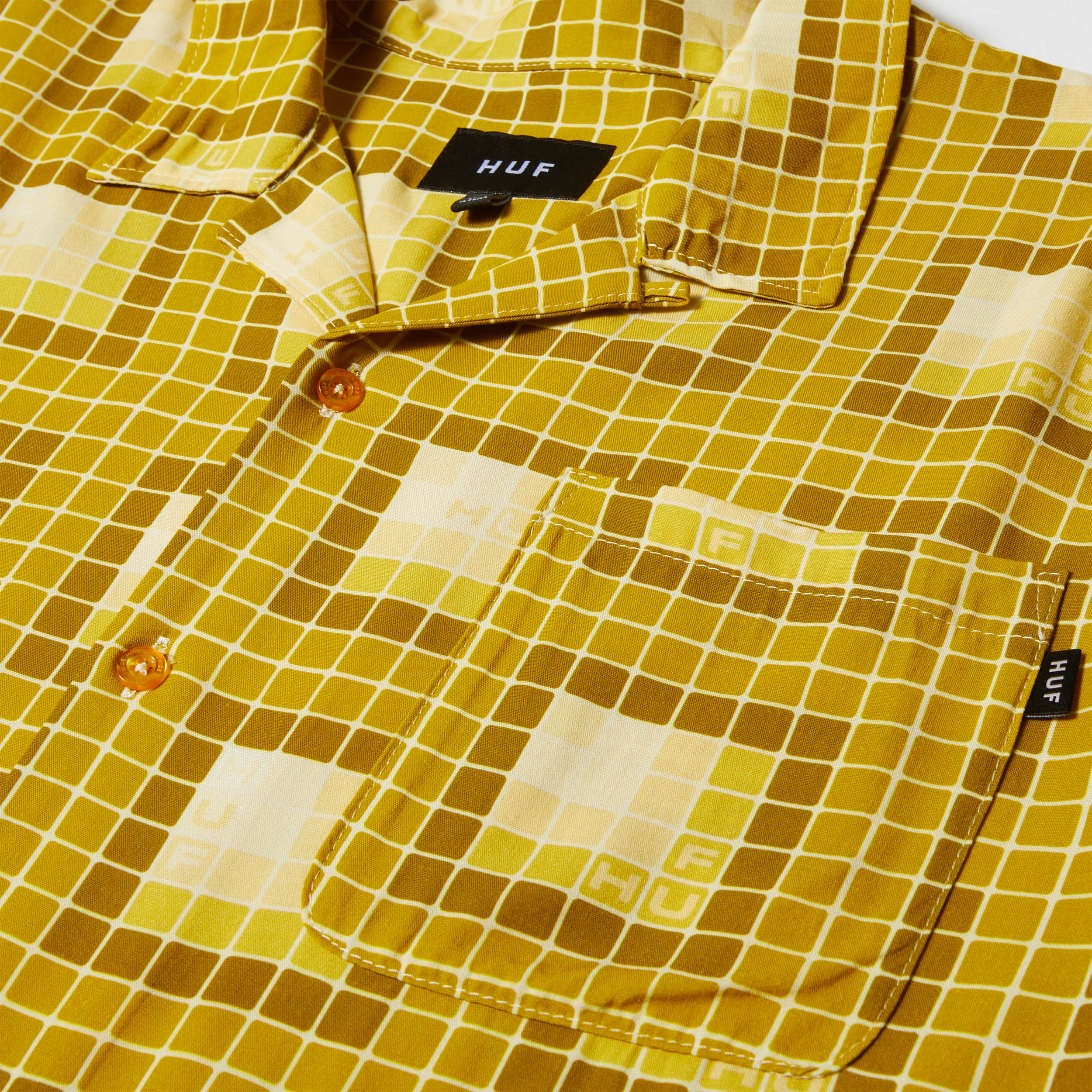 Huf Cubic Shortsleeve Resort Shirt Tarragon