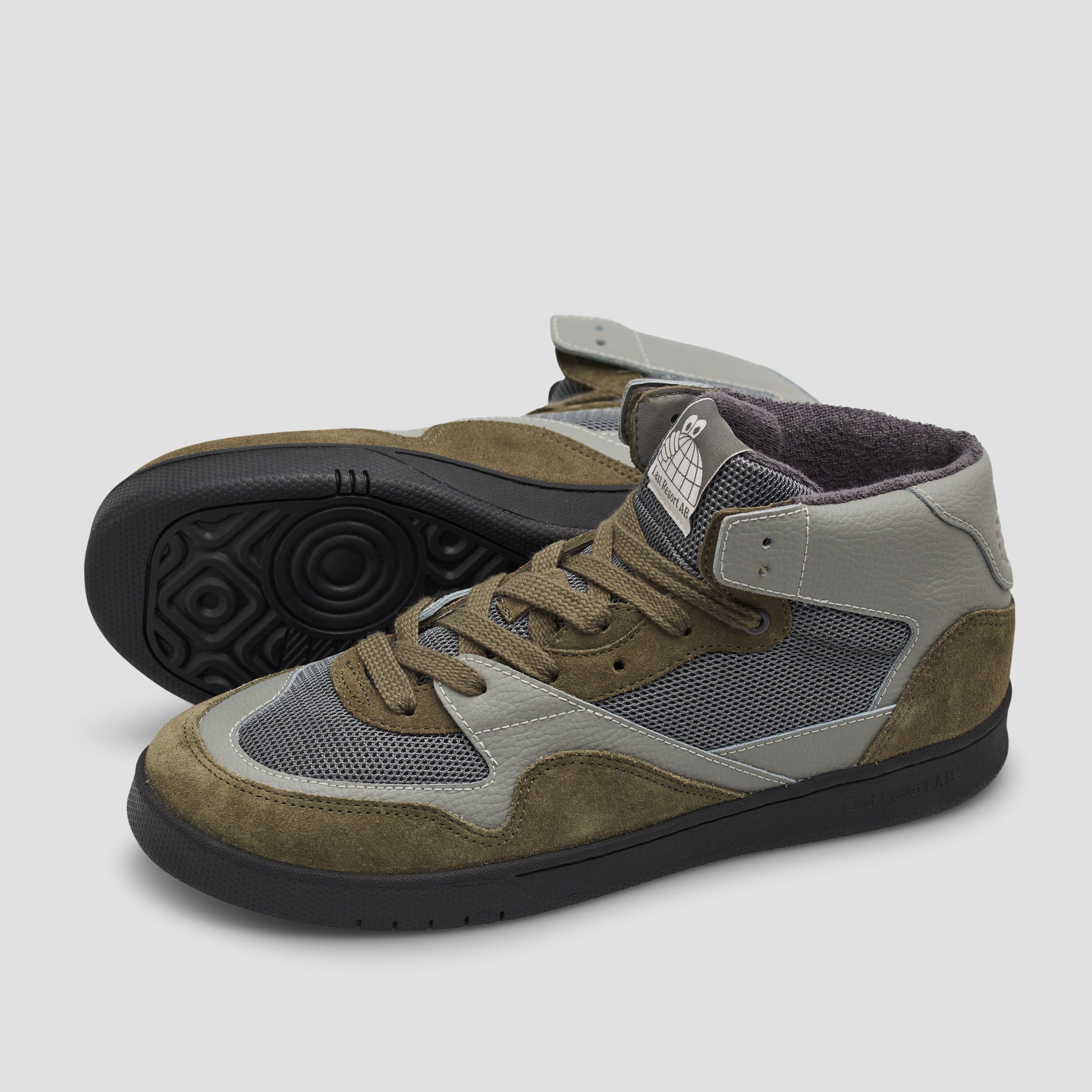 Last Resort AB CM002 MID Skate Shoes Olive Grey / Black