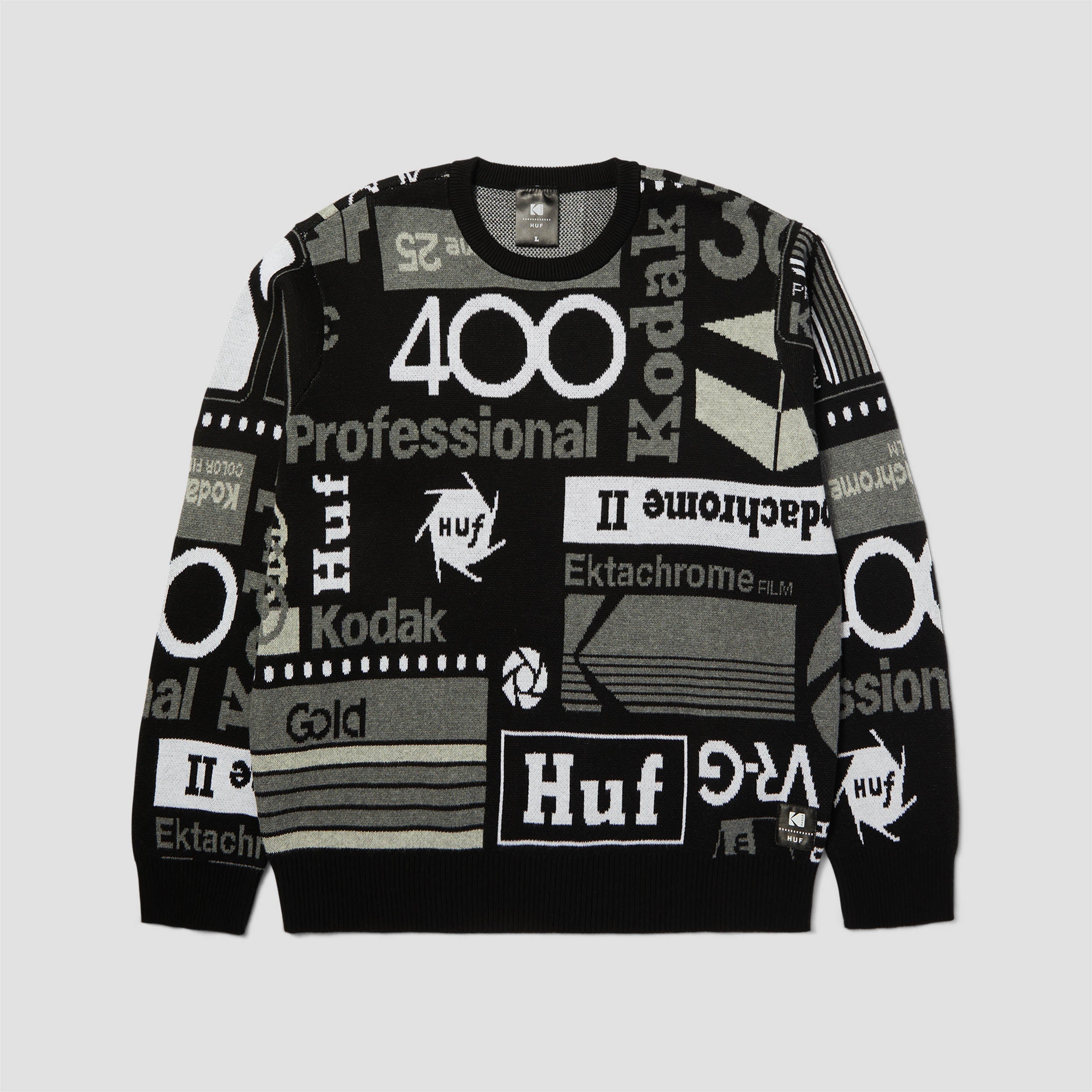 Huf x Kodak Dark Room Jacquard Knit Sweater Black