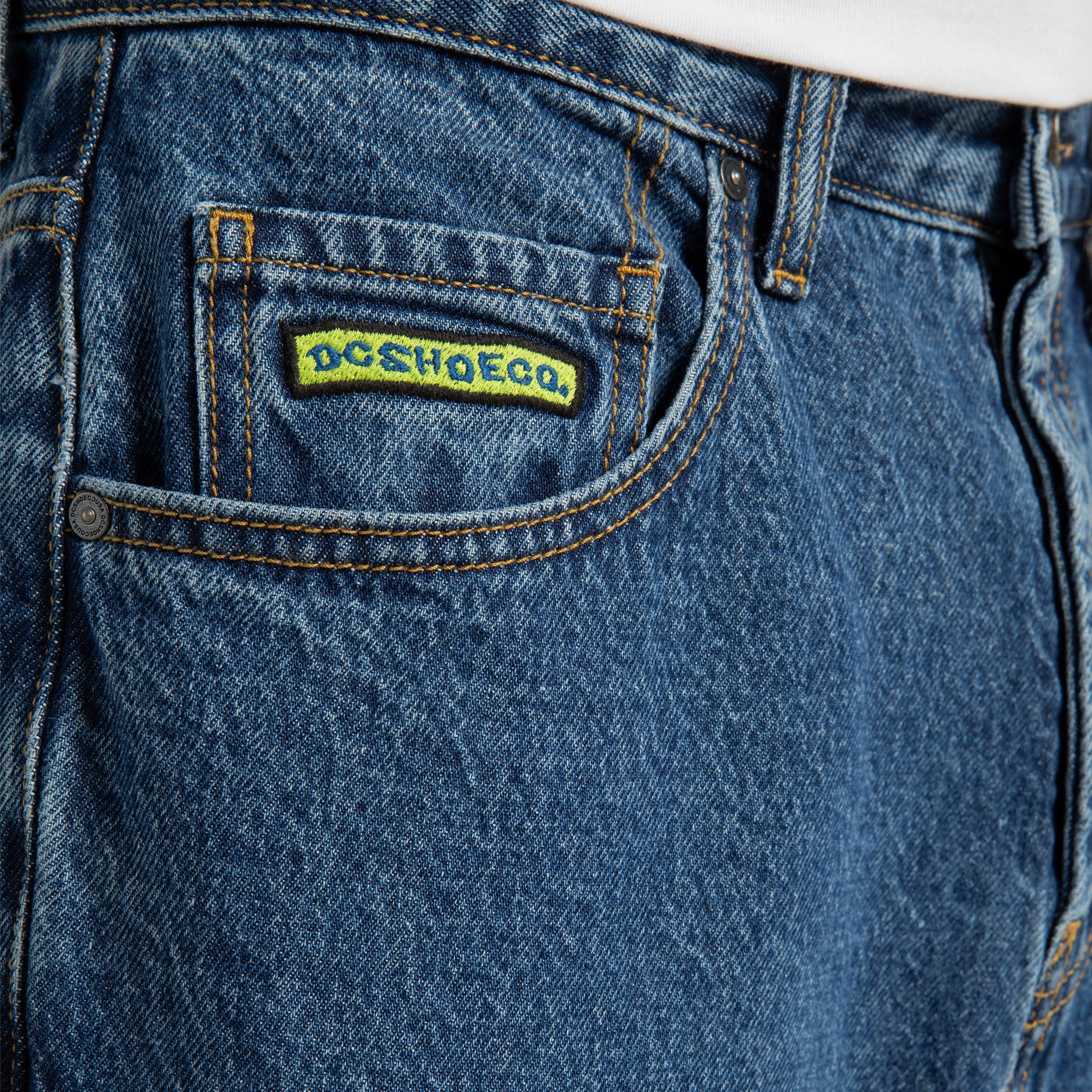 DC Worker Baggy Denim Pant RSI Stone Indigo