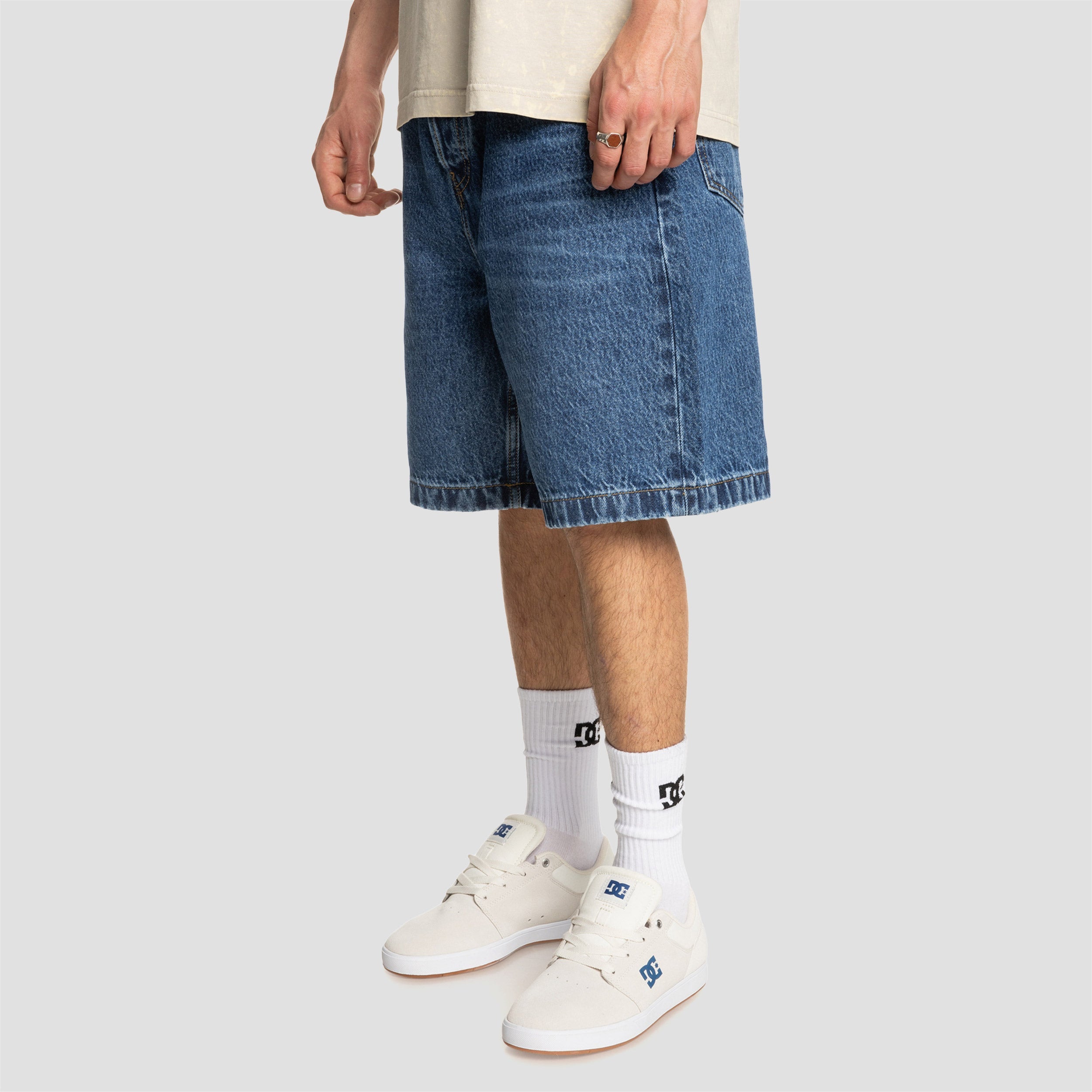 DC Worker Baggy Denim Shorts RSI Stone Indigo