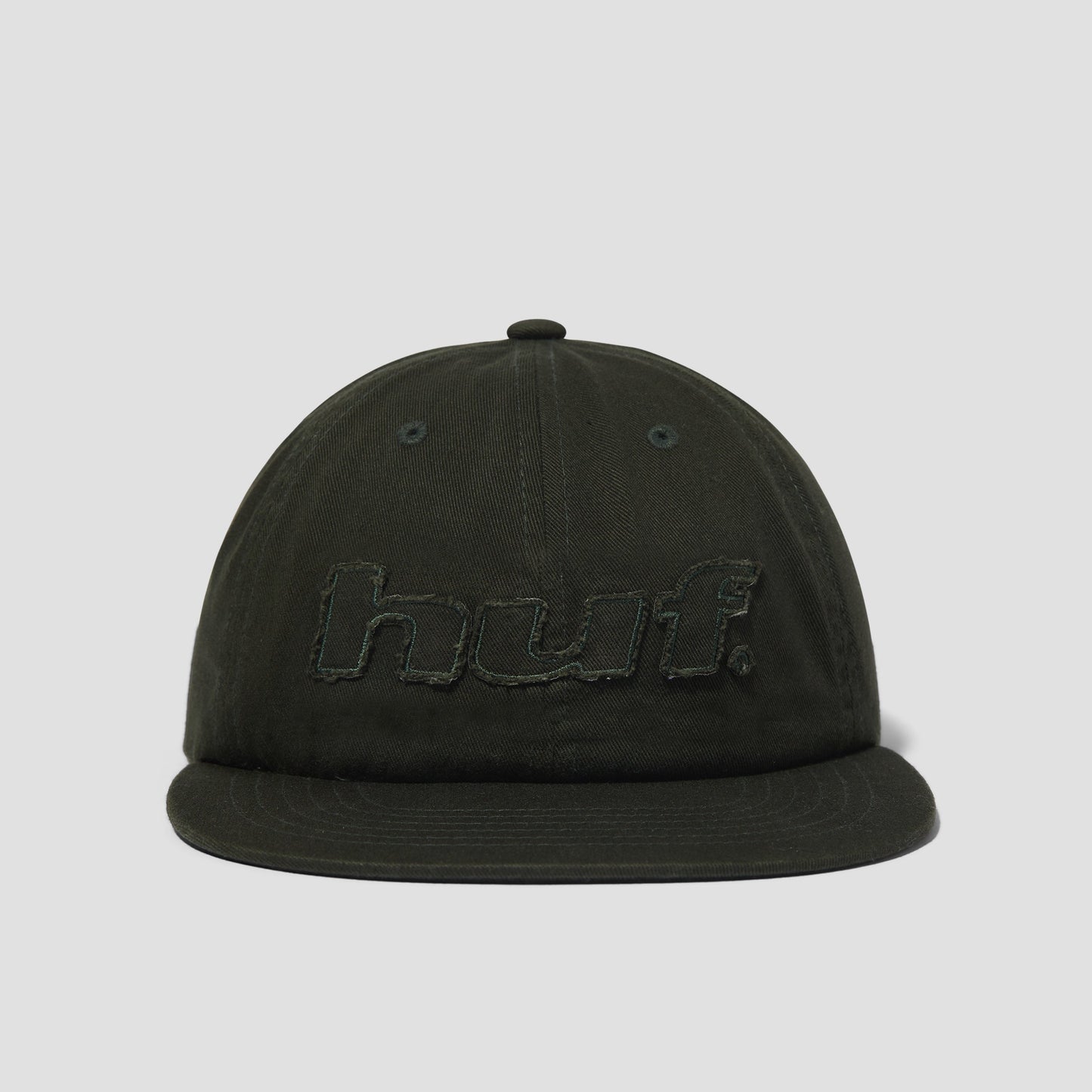 HUF Distressed Logo 5 Panel Cap Hunter Green