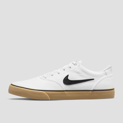 Nike SB Chron 2 Canvas Skate Shoes White / Black / White / Gum