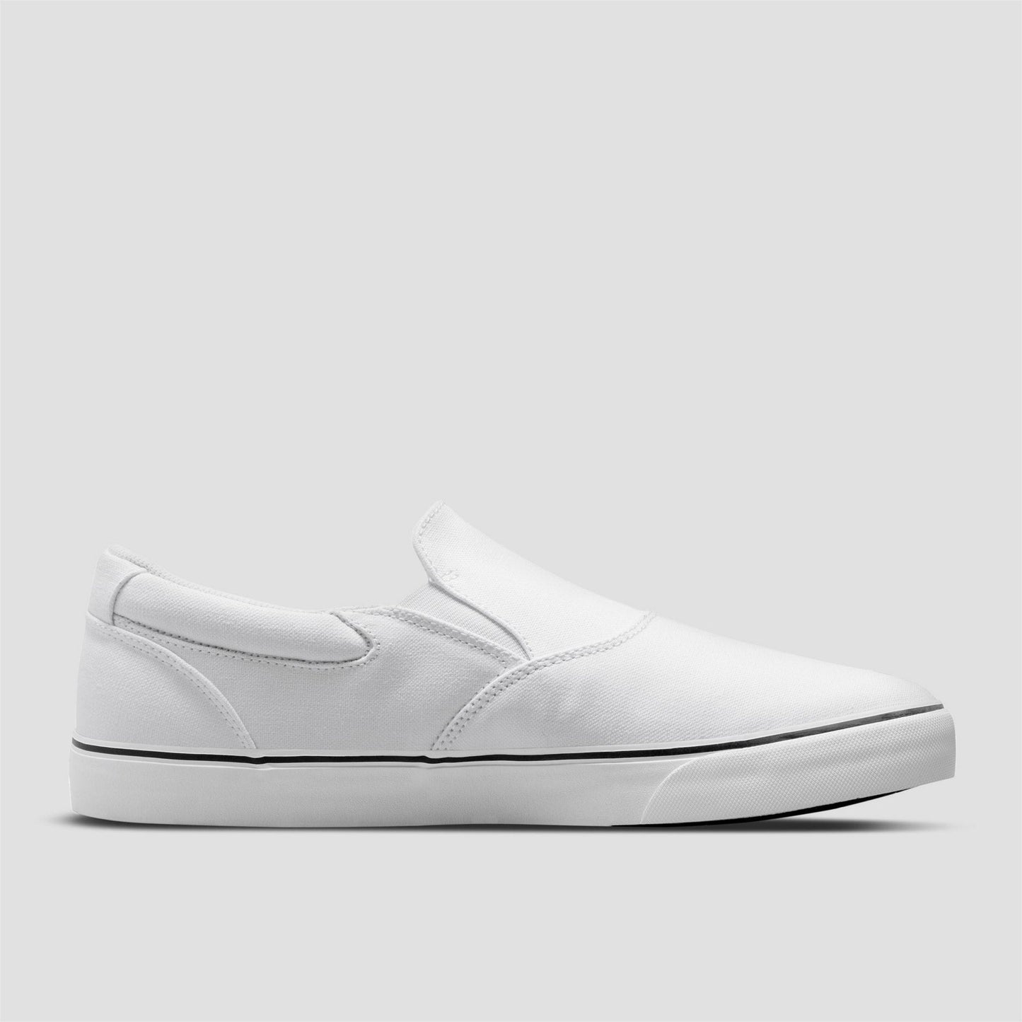 Nike SB Chron 2 Slip Skate Shoes White / White / Black