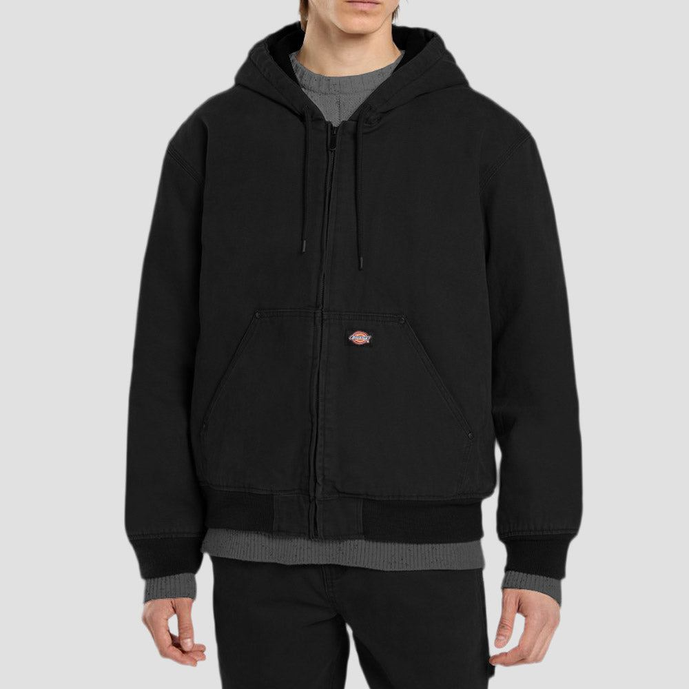 Dickies Hilham Hooded Canvas Jacket Black