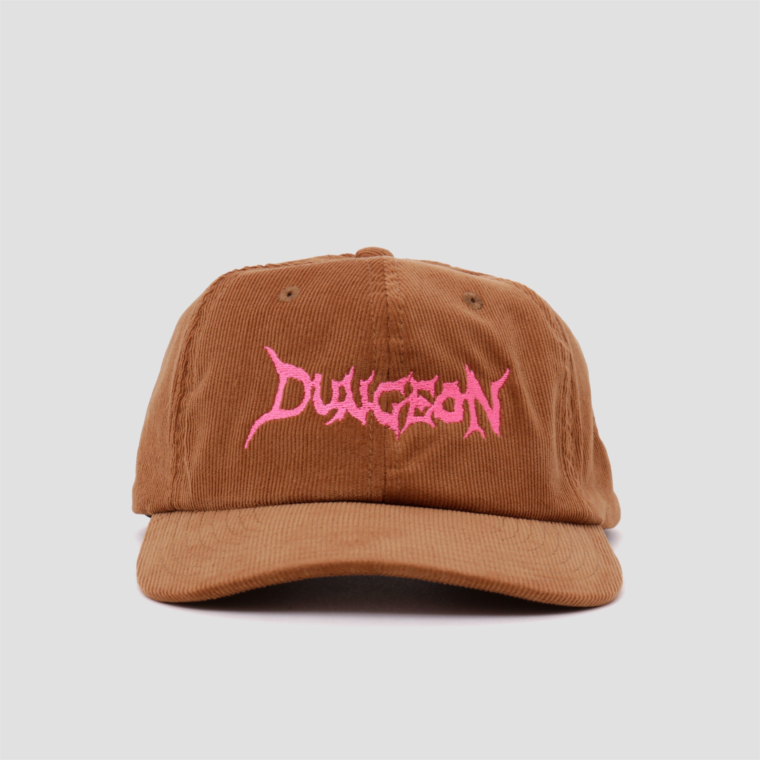 Dungeon Embroidered Cord Cap Camel / Neon Pink
