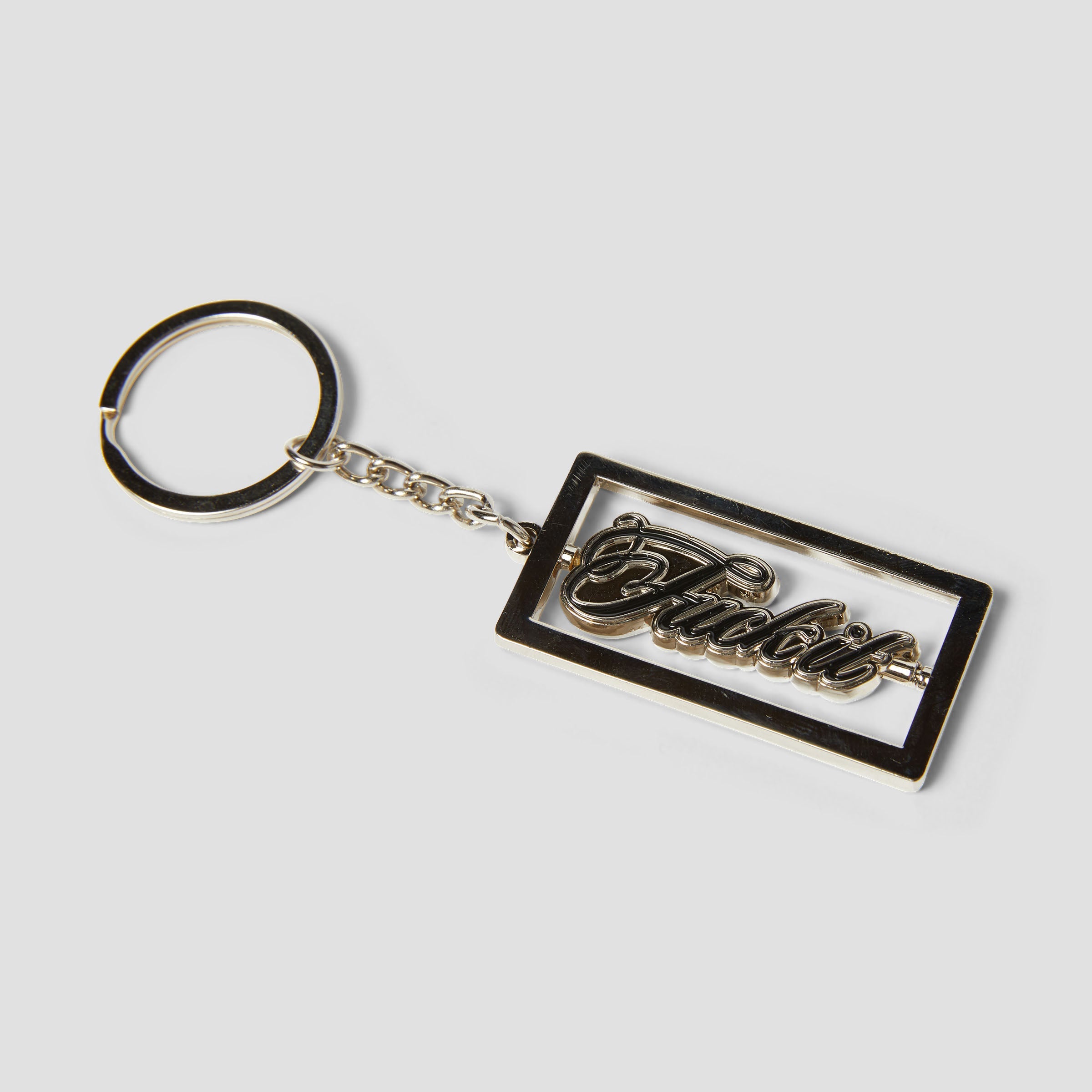 HUF Emblem Keychain Silver