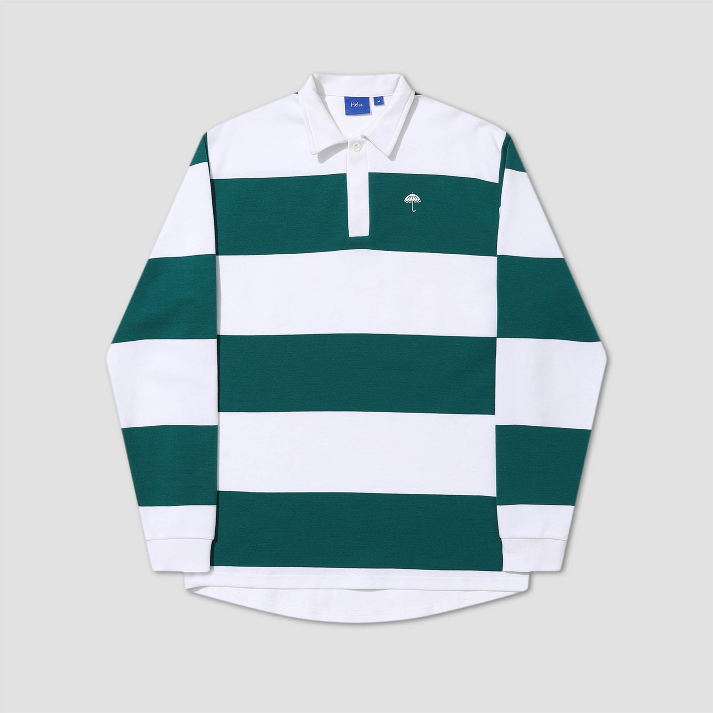 Helas Yard Longsleeve Polo White / Green