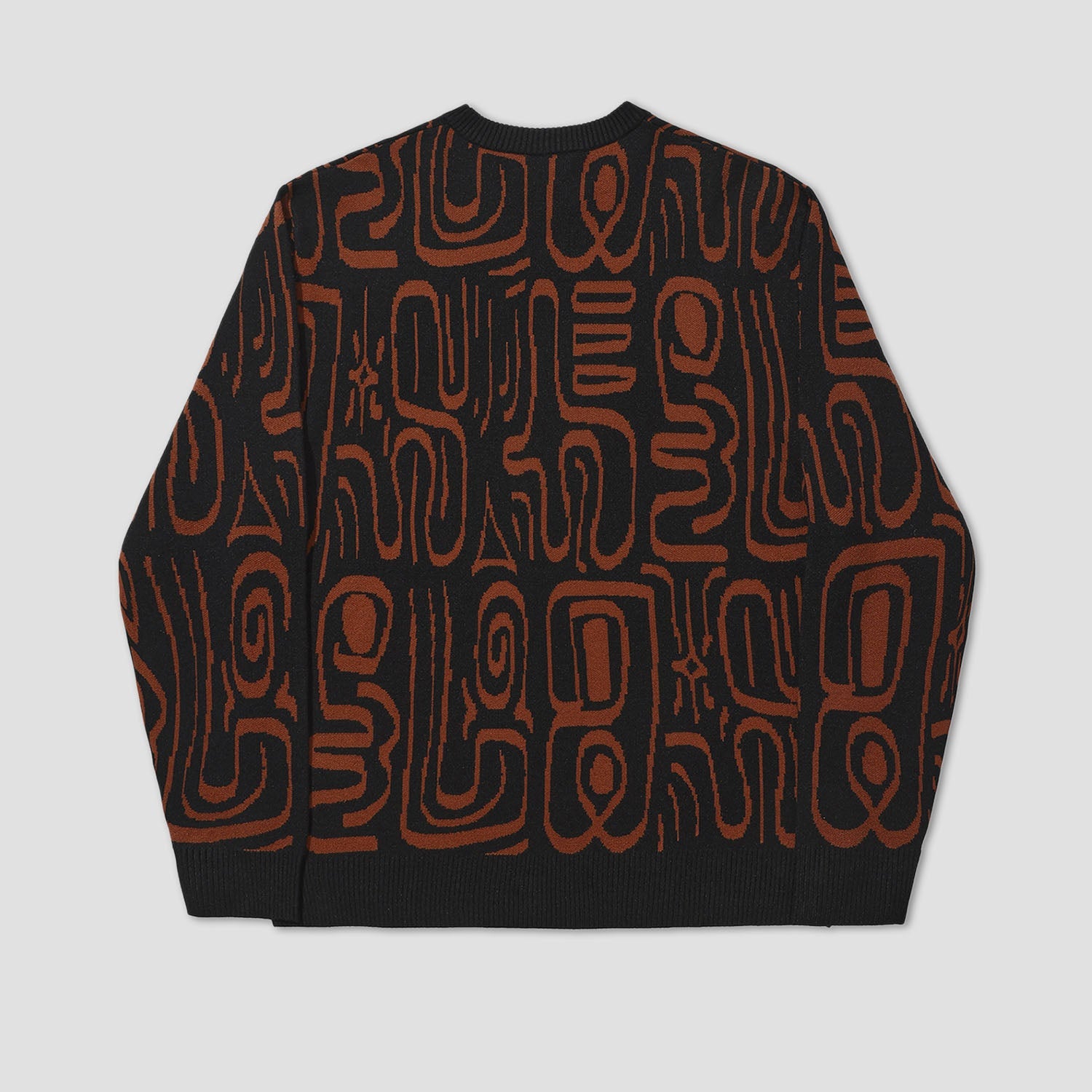 Helas Abstract Crewneck Knit Black / Brown