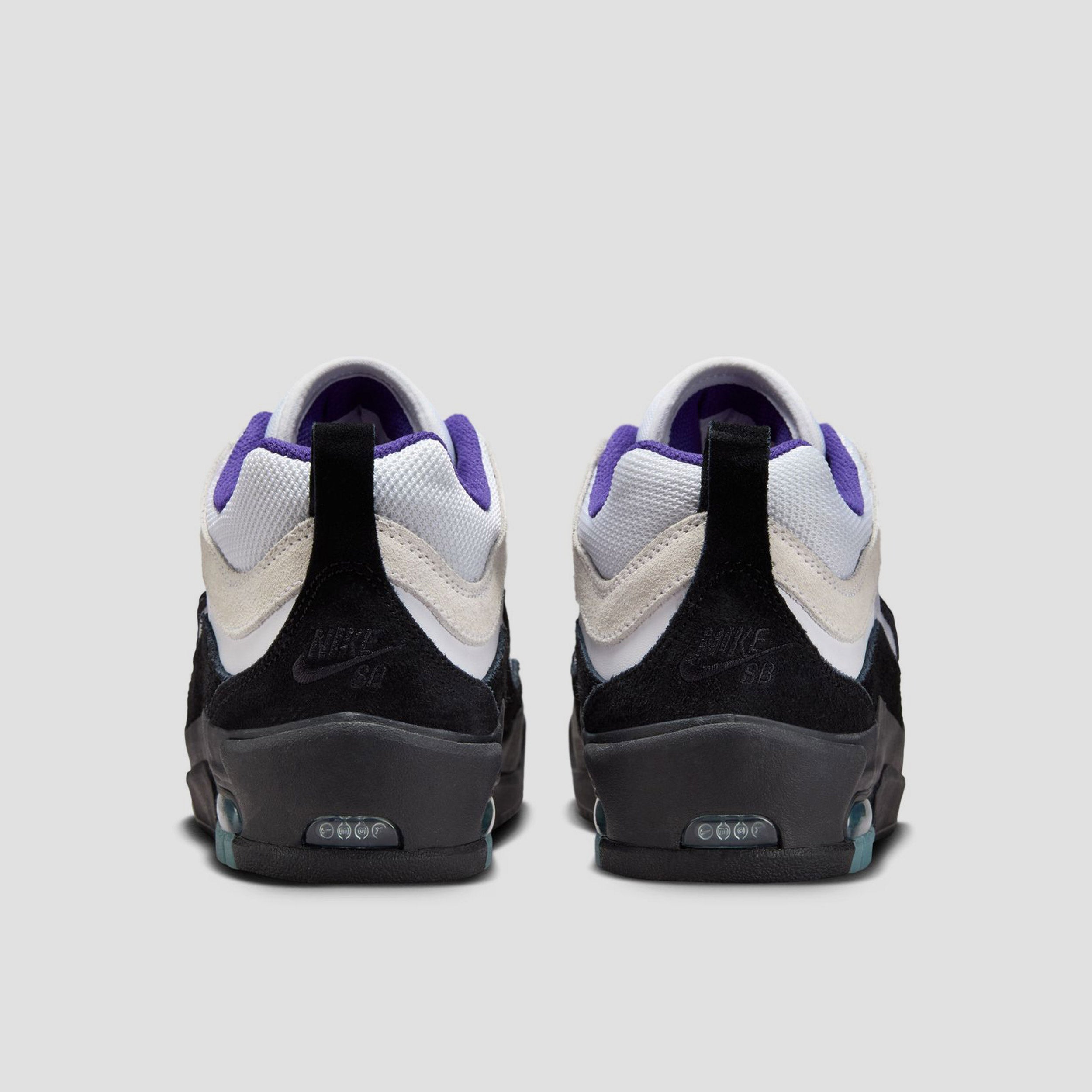 Nike SB Air Max Ishod Skate Shoes White / Black / Court Purple / Black