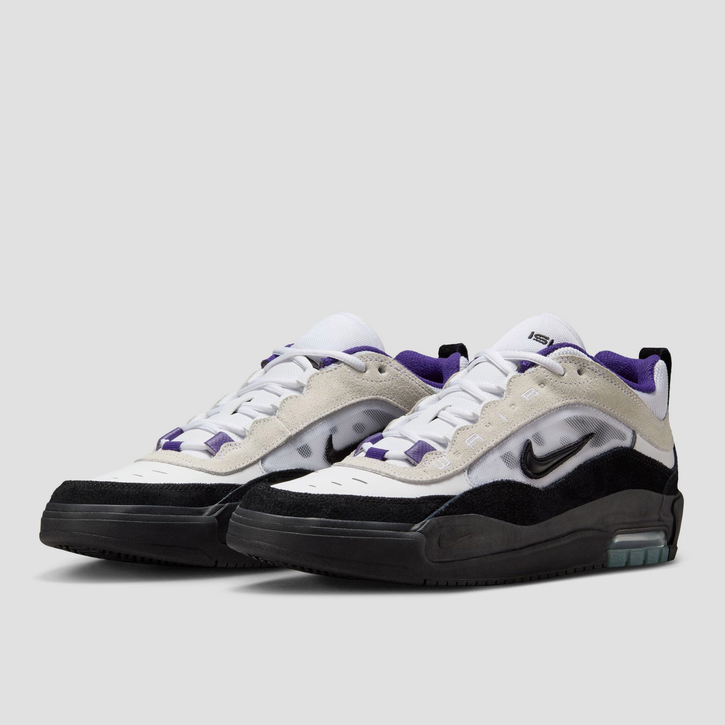 Nike SB Air Max Ishod Skate Shoes White / Black / Court Purple / Black
