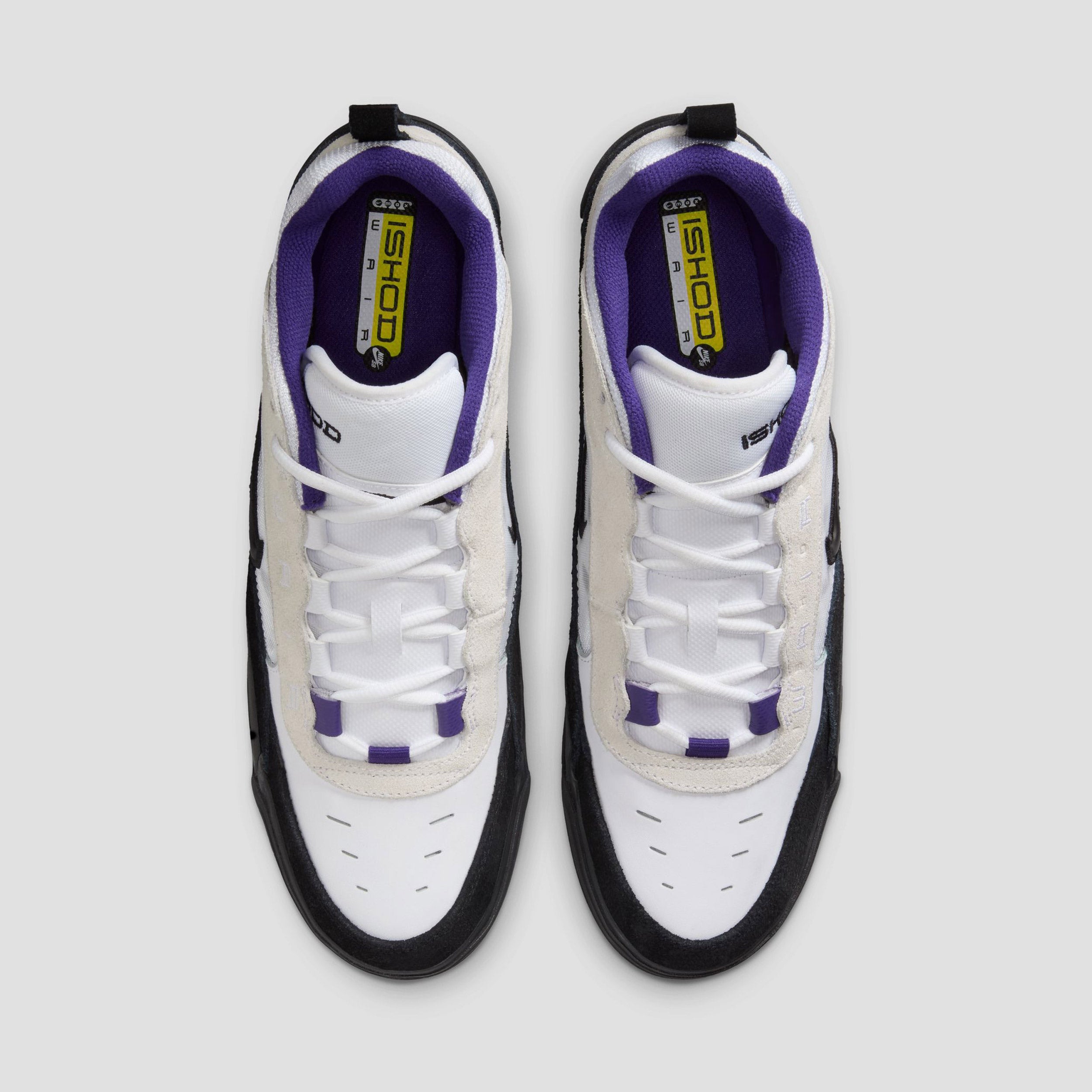 Nike SB Air Max Ishod Skate Shoes White / Black / Court Purple / Black