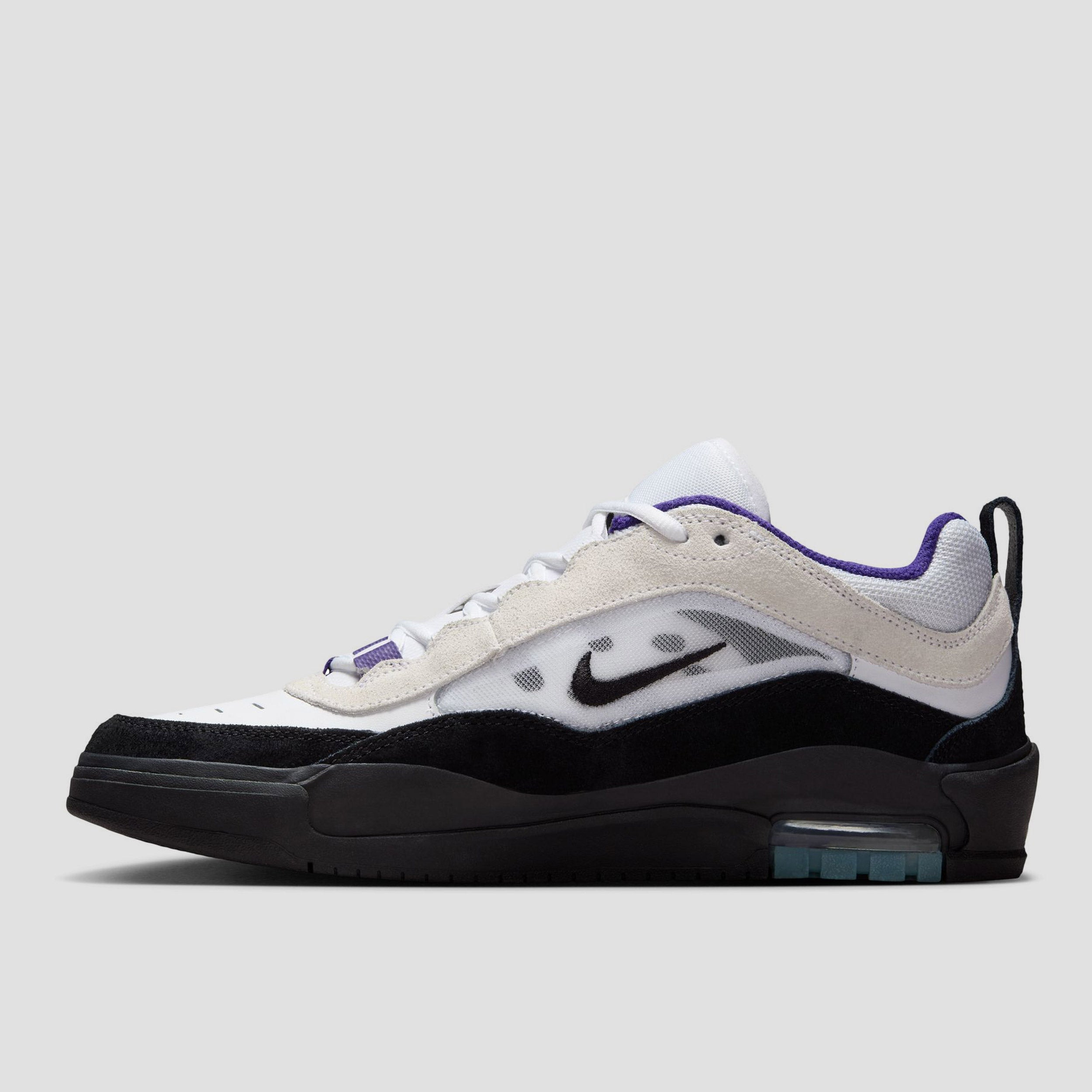 Nike SB Air Max Ishod Skate Shoes White / Black / Court Purple / Black