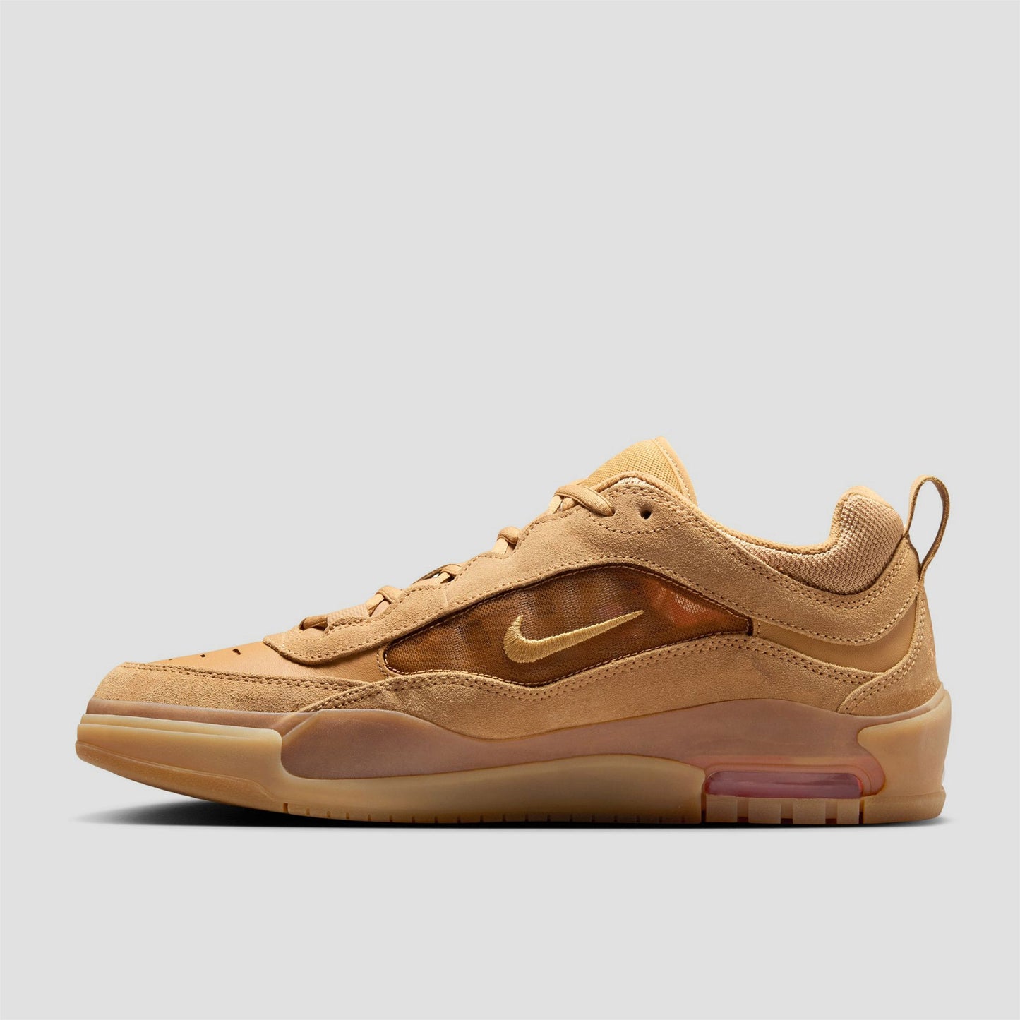 Nike Air Max Ishod Skate Shoes Flax / Wheat / Safety Orange