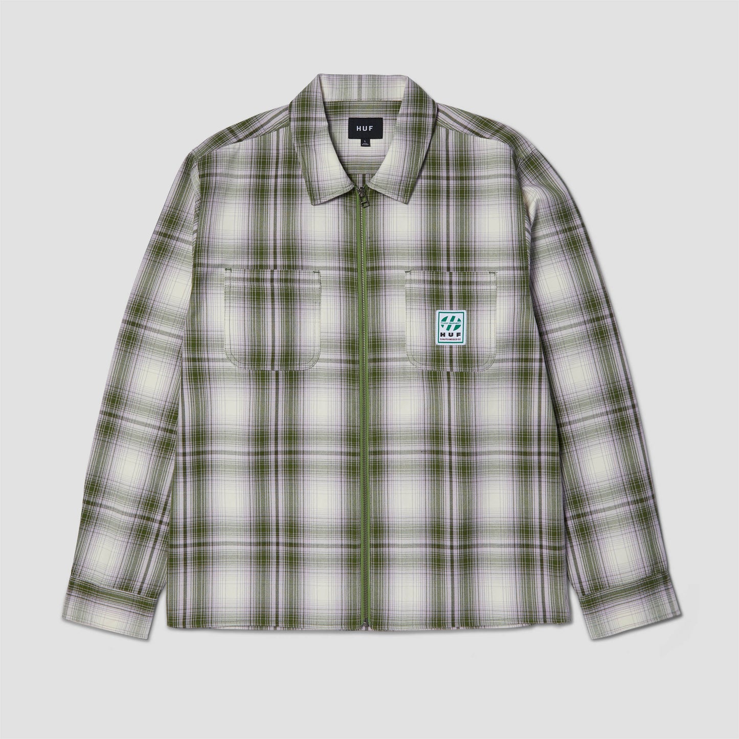 HUF Fillmore Plaid Shacket Leaf