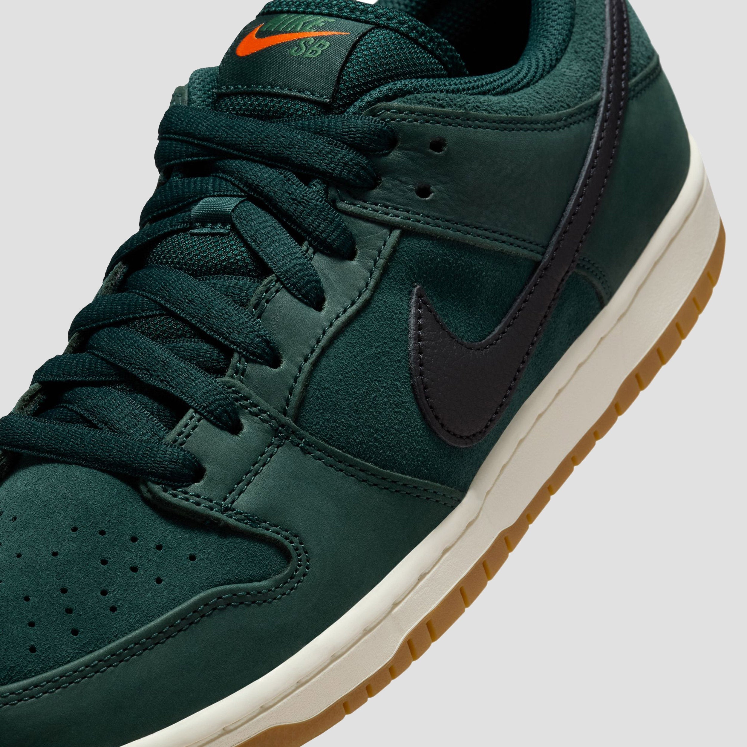 Nike SB Dunk Low Pro Skate Shoes Deep Fir / Black Fir Sail
