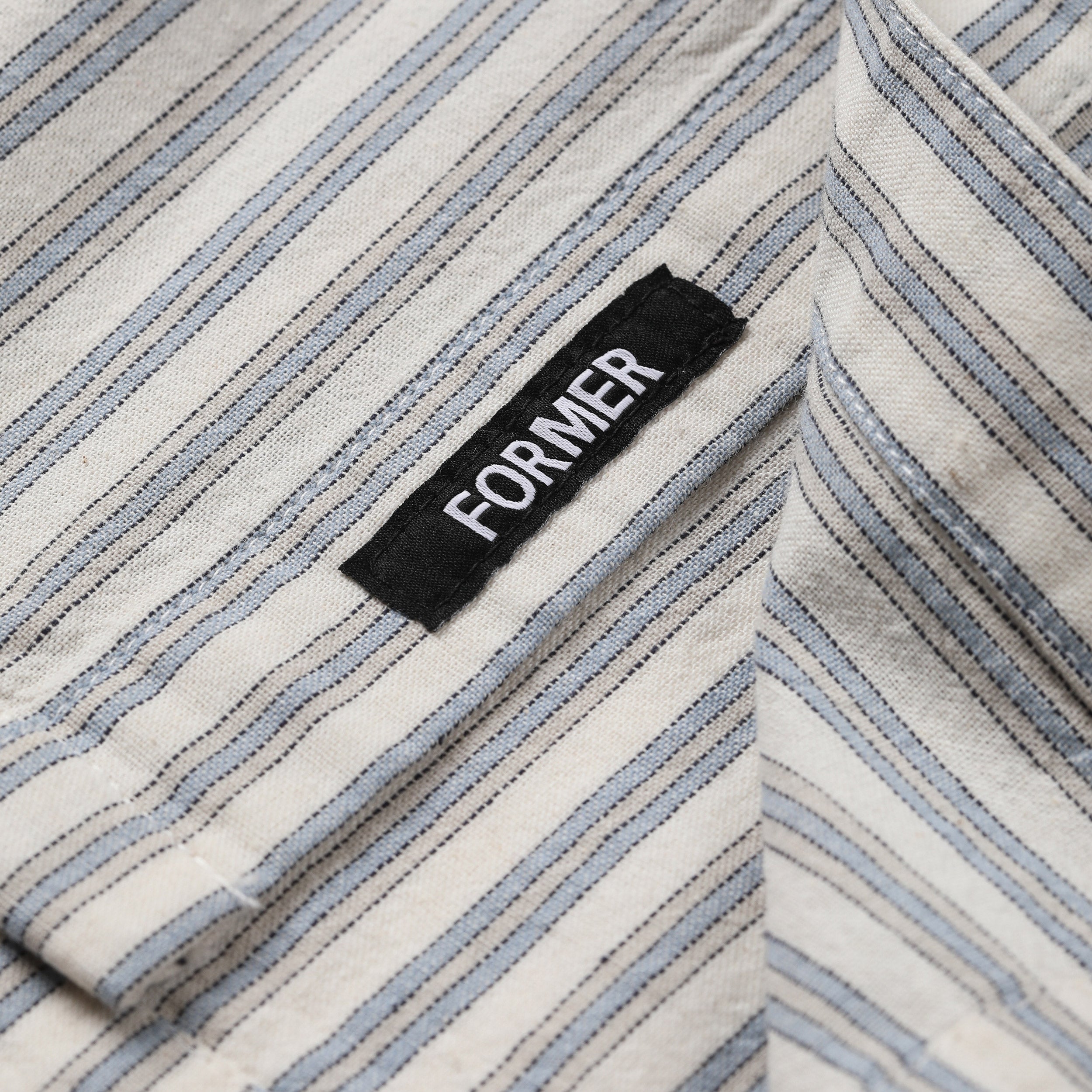 Former Reynolds Stripe Shortsleeve Shirt Bone