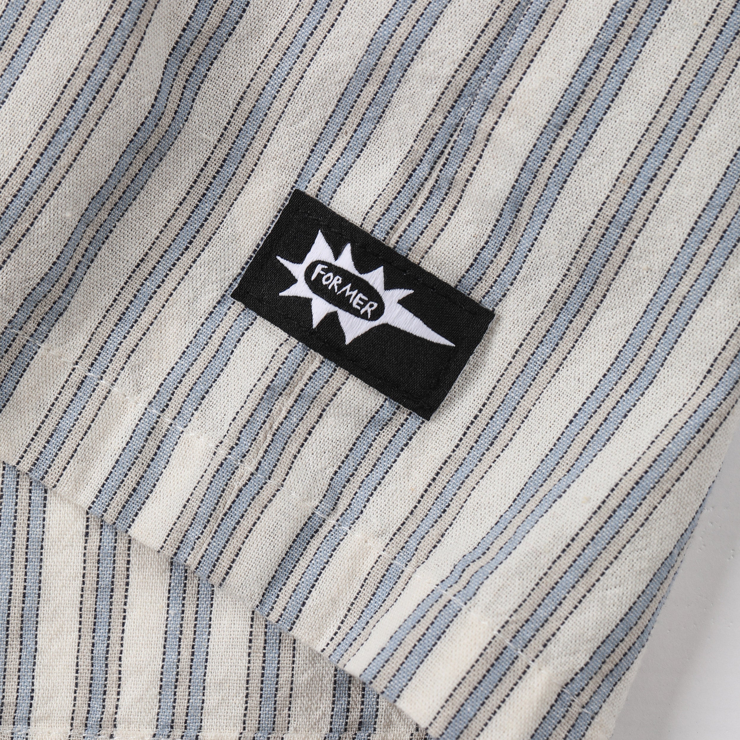Former Reynolds Stripe Shortsleeve Shirt Bone
