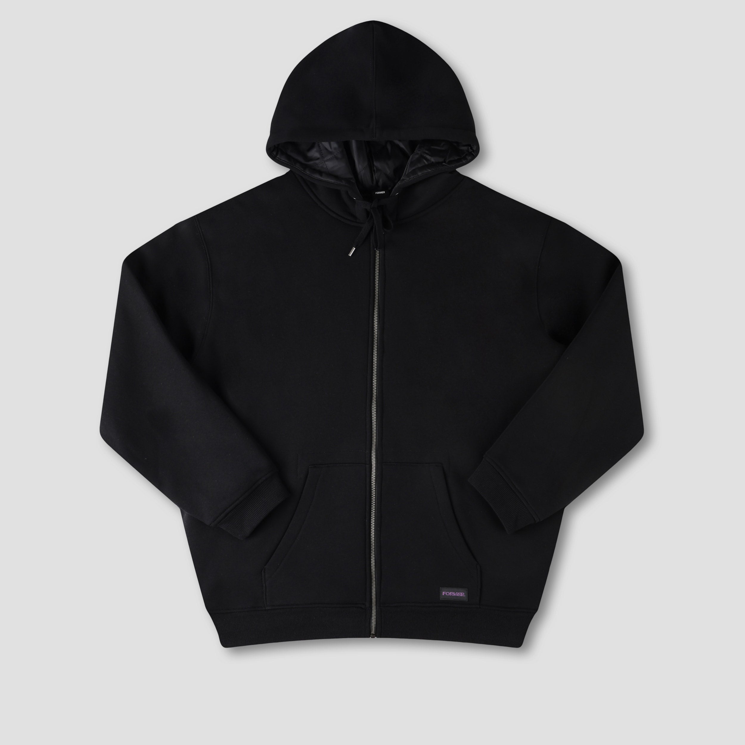 Former Global Mind Lined Zip Hood Black