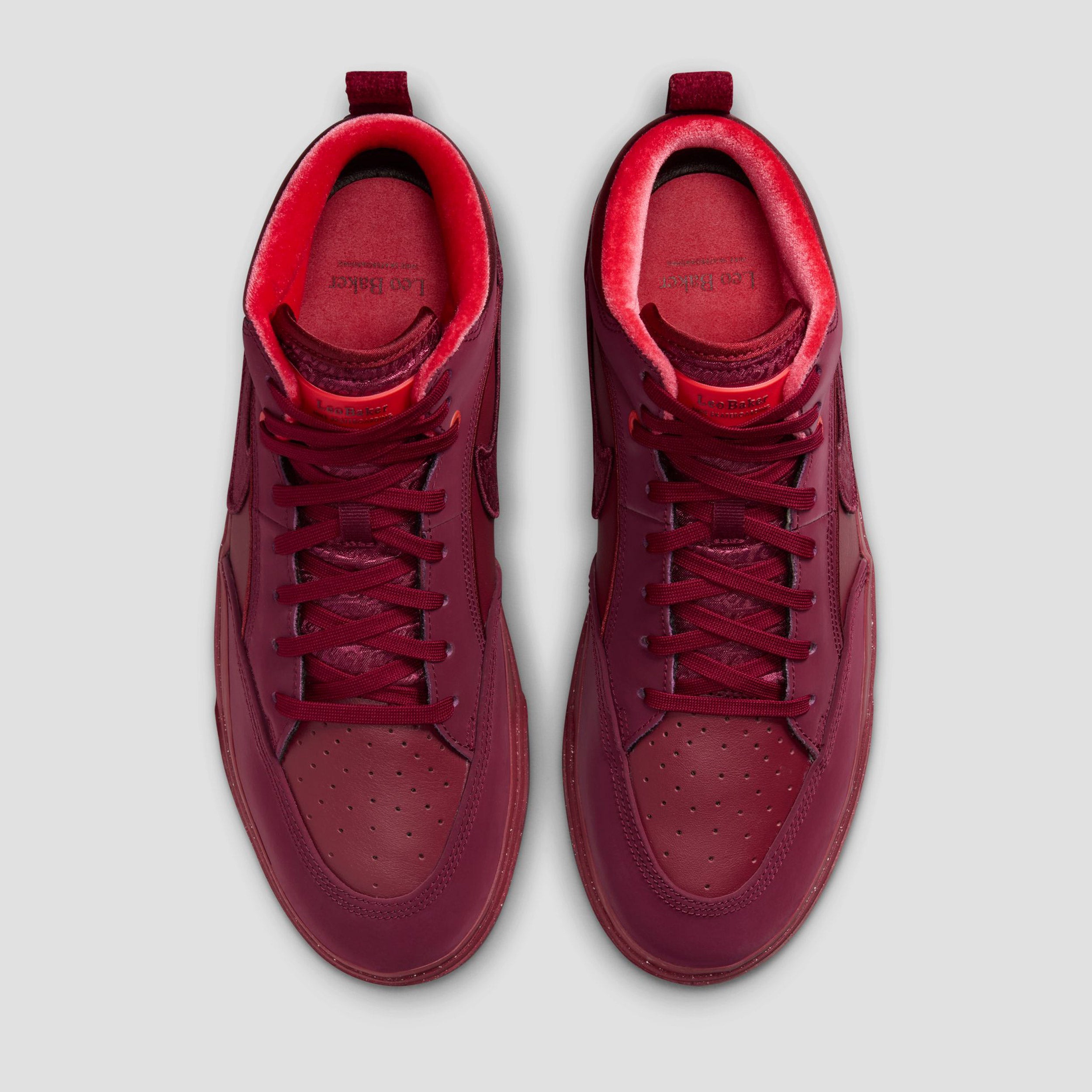 Nike SB React Leo PRM Skate Shoes Dark Beetroot / Dark Beetroot - Team Red