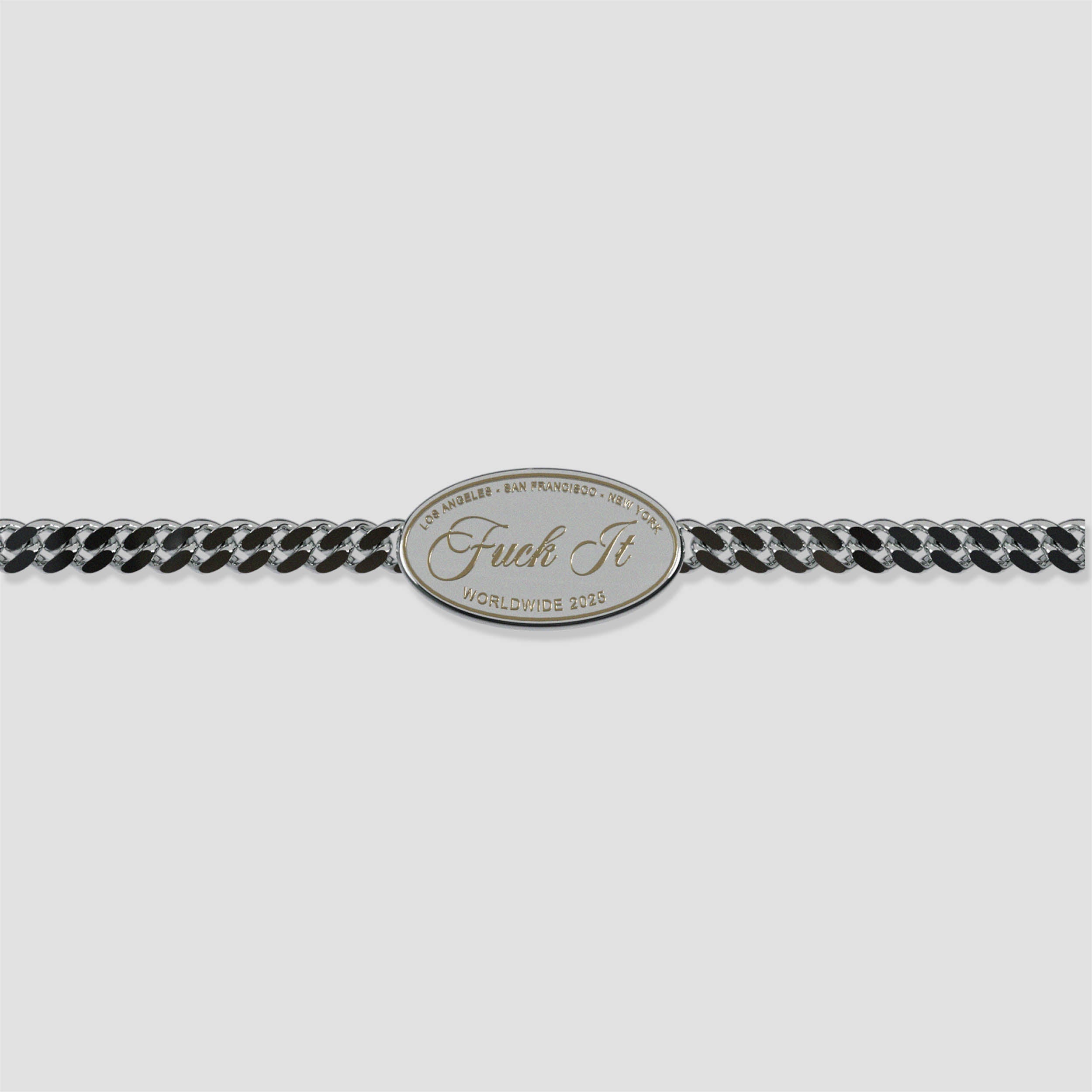 Huf Fuck It Bracelet Silver