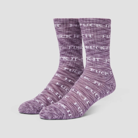 HUF Fuck It Marled Sock Purple