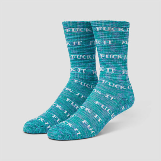 HUF Fuck It Marled Sock Sea Green