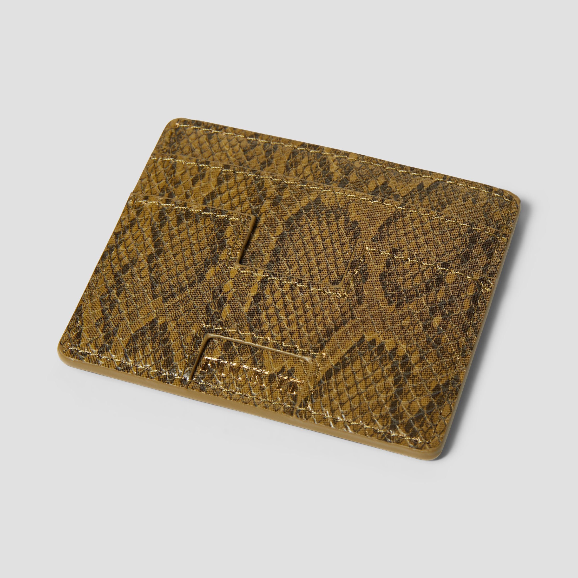 HUF Fuck It Snakeskin Cardholder Green