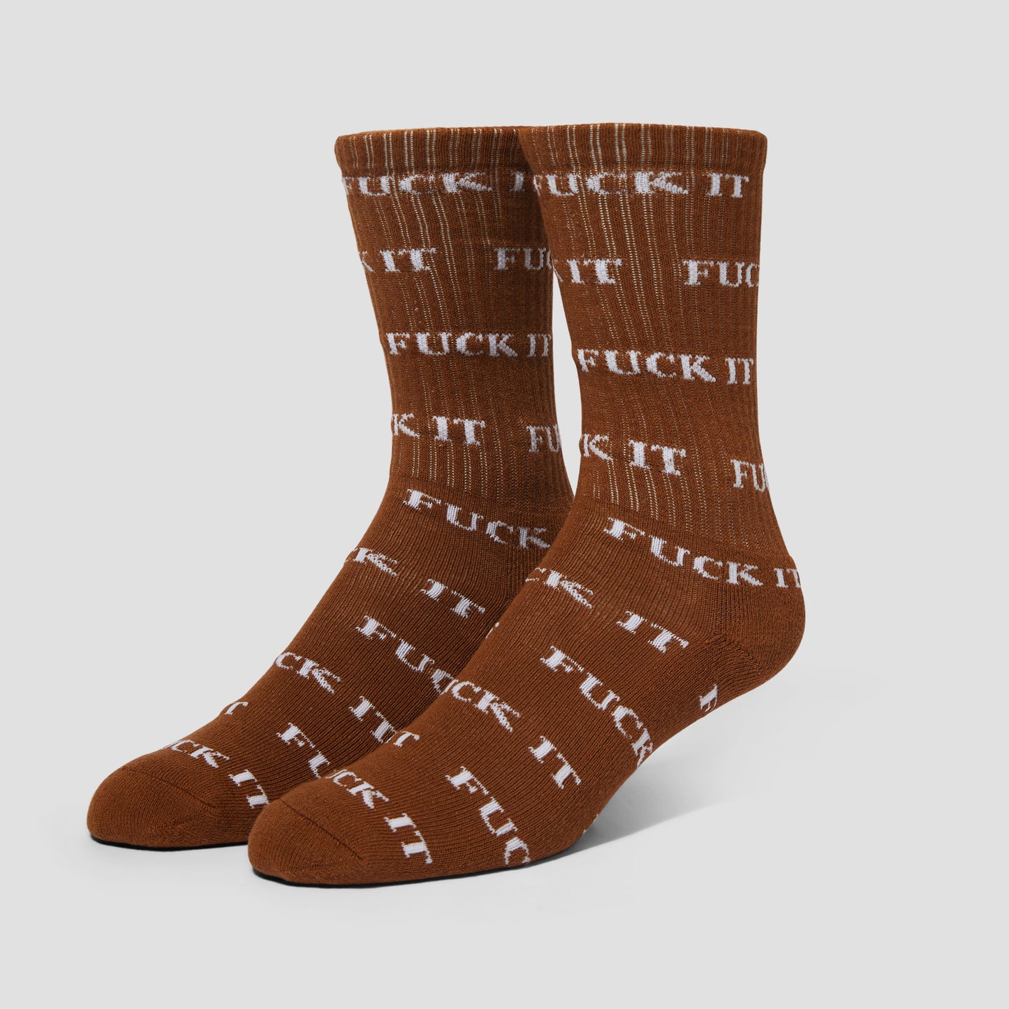 HUF Fuck It Sock Brown