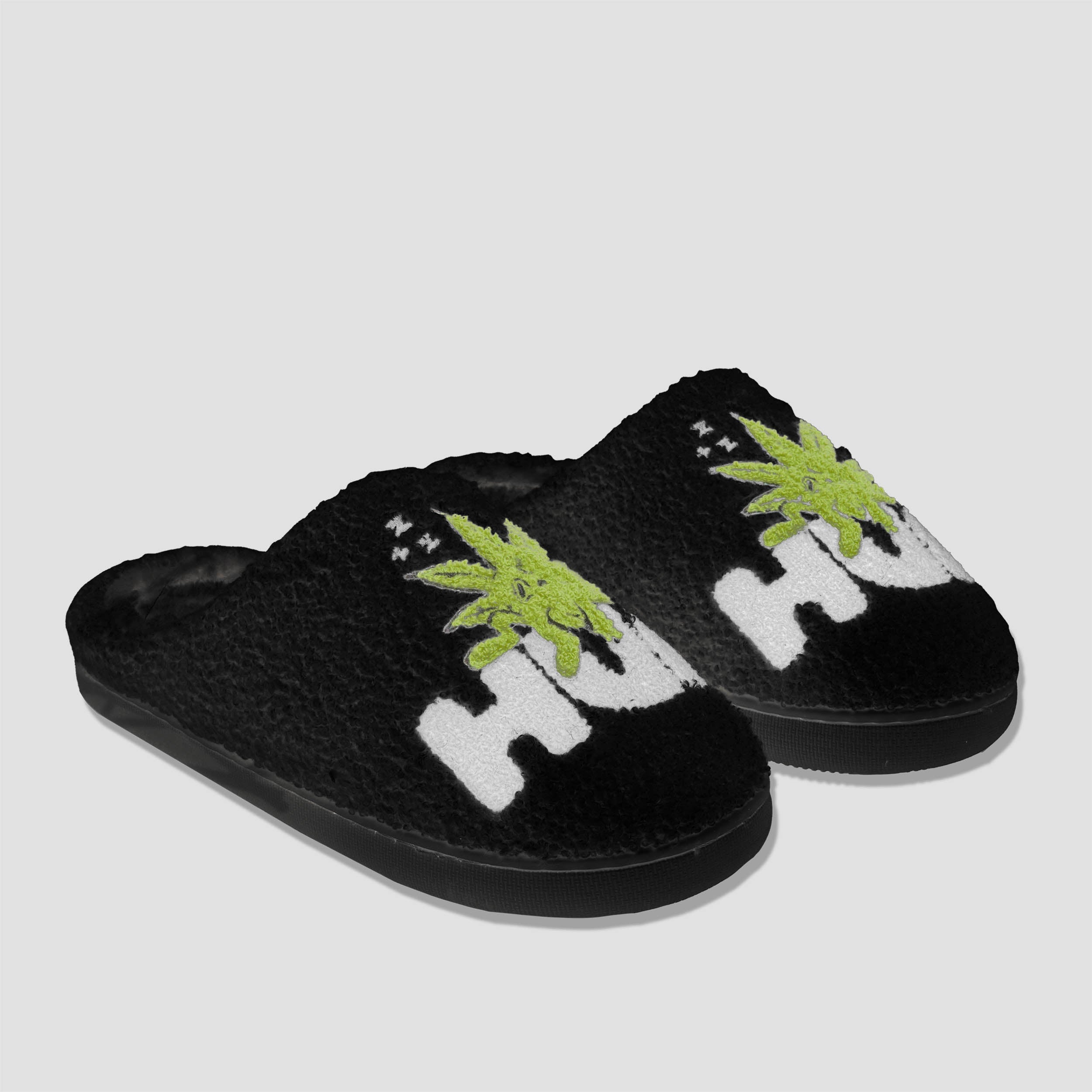 HUF Fuzzy Slipper Black