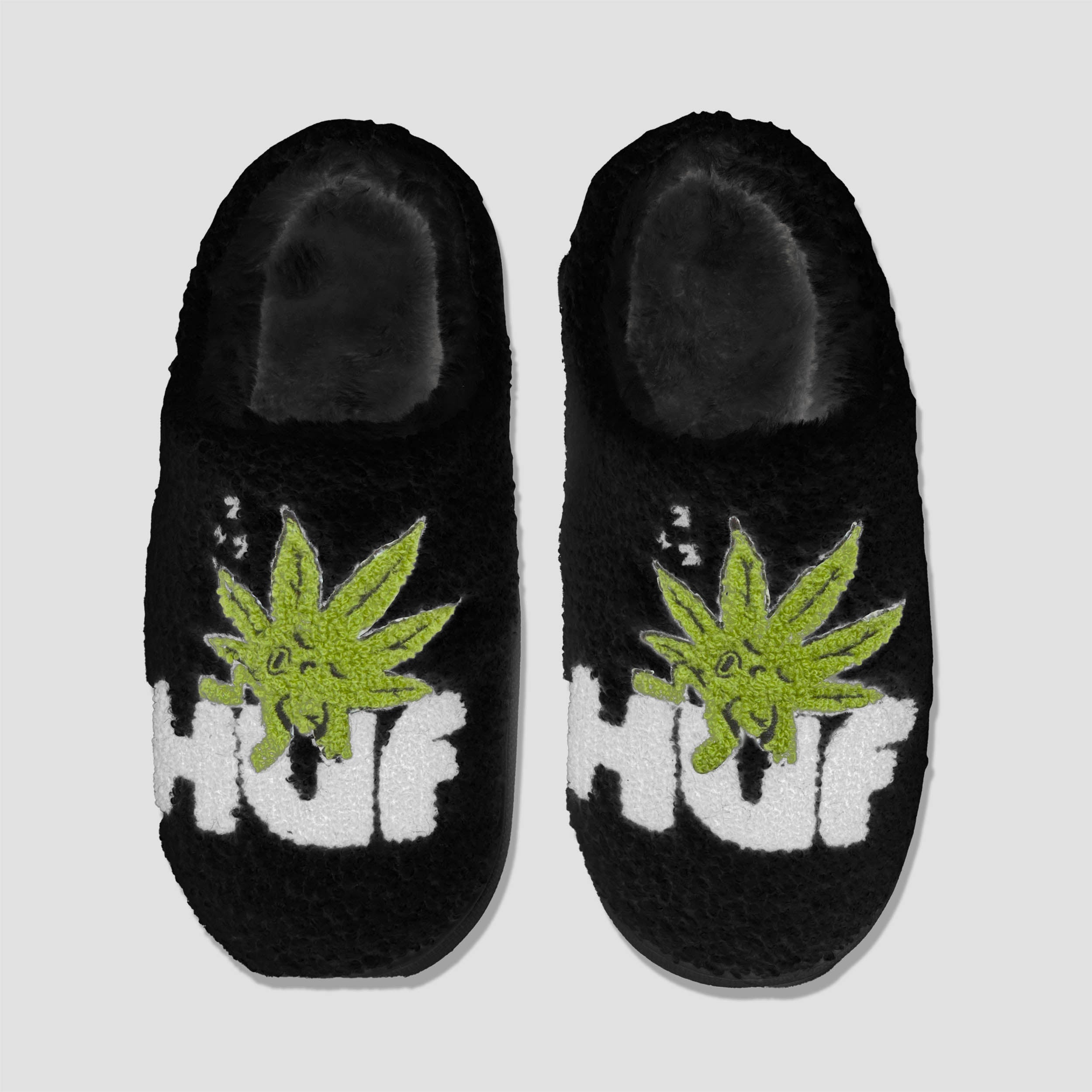 HUF Fuzzy Slipper Black
