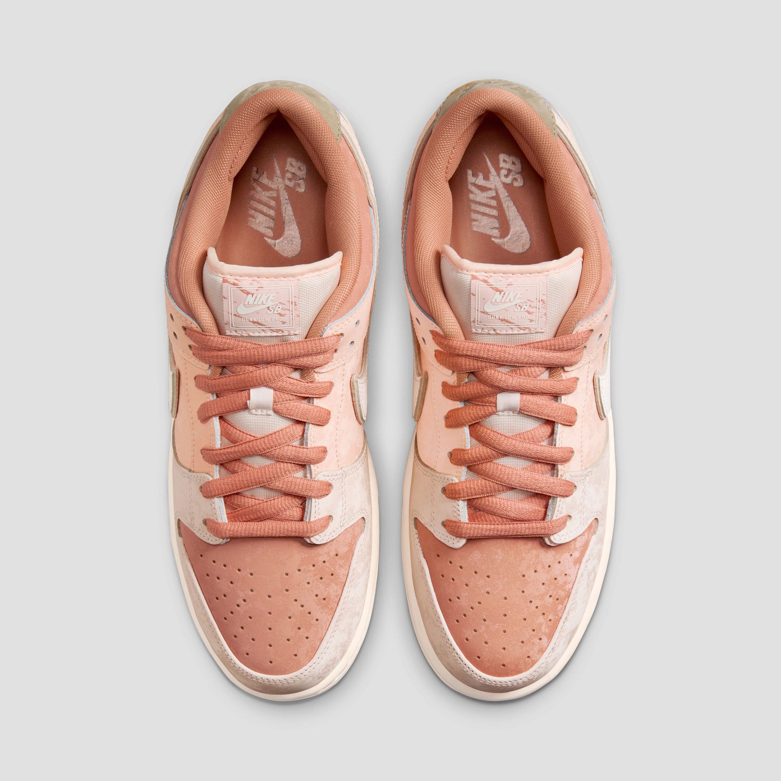 Nike SB Dunk Low Pro Premium Skate Shoes Amber Brown / Guava Ice - Crimson Tint - Hemp