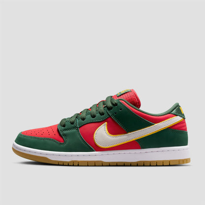 Nike SB Dunk Low Pro Skate Shoes Fir White / University Gold / Fire Red