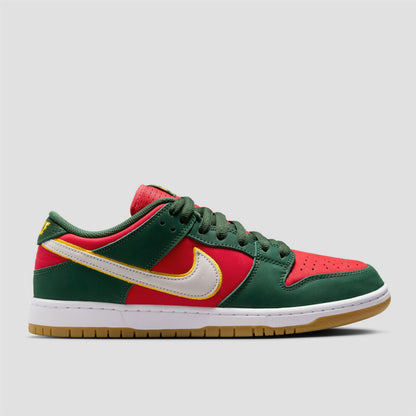 Nike SB Dunk Low Pro Skate Shoes Fir White / University Gold / Fire Red