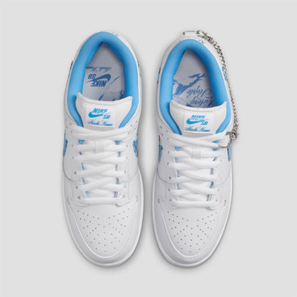 Nike SB X Nicole Hause Dunk Low Pro Skate Shoes White / University Blue