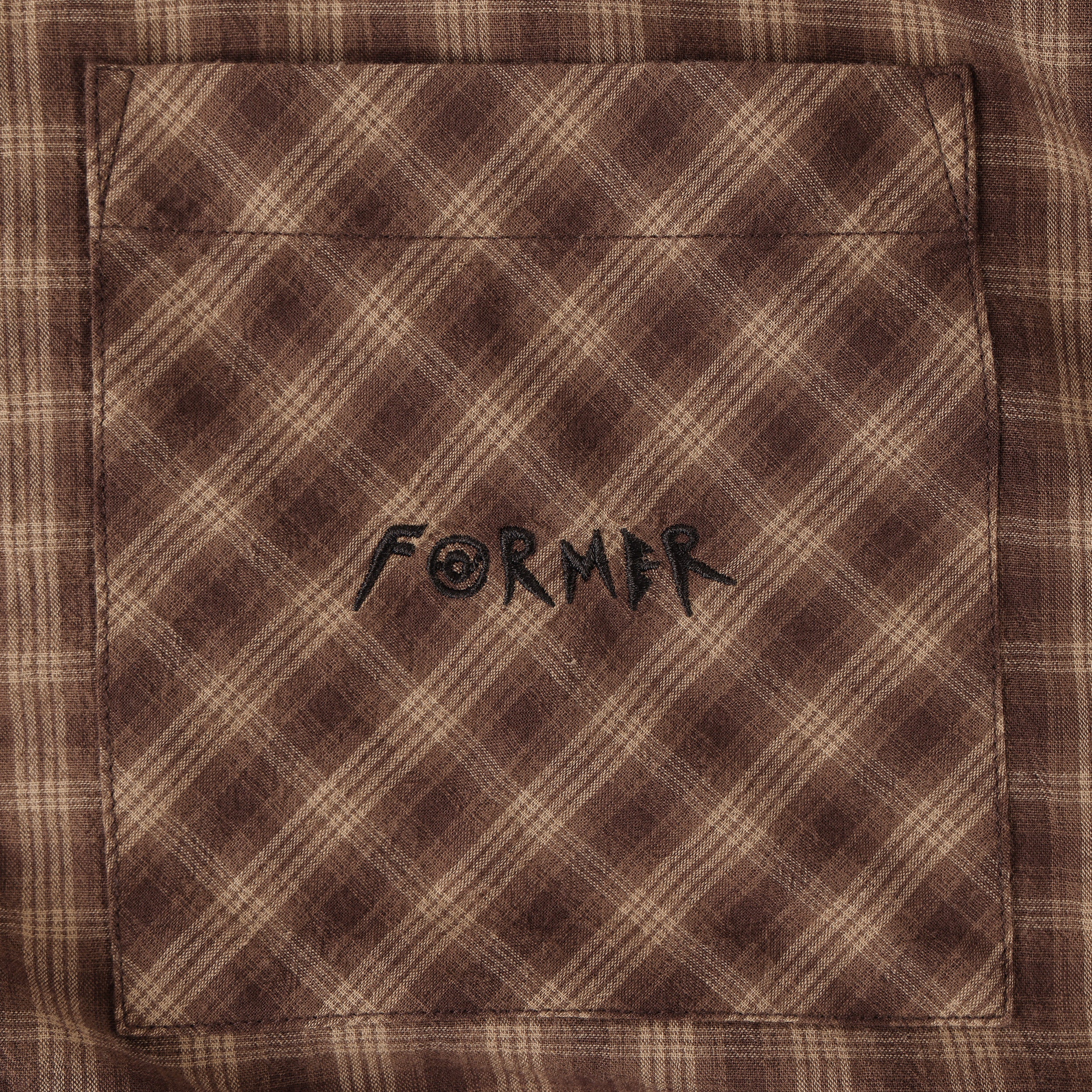 Former Manners Check Shortsleeve Shirt Bark