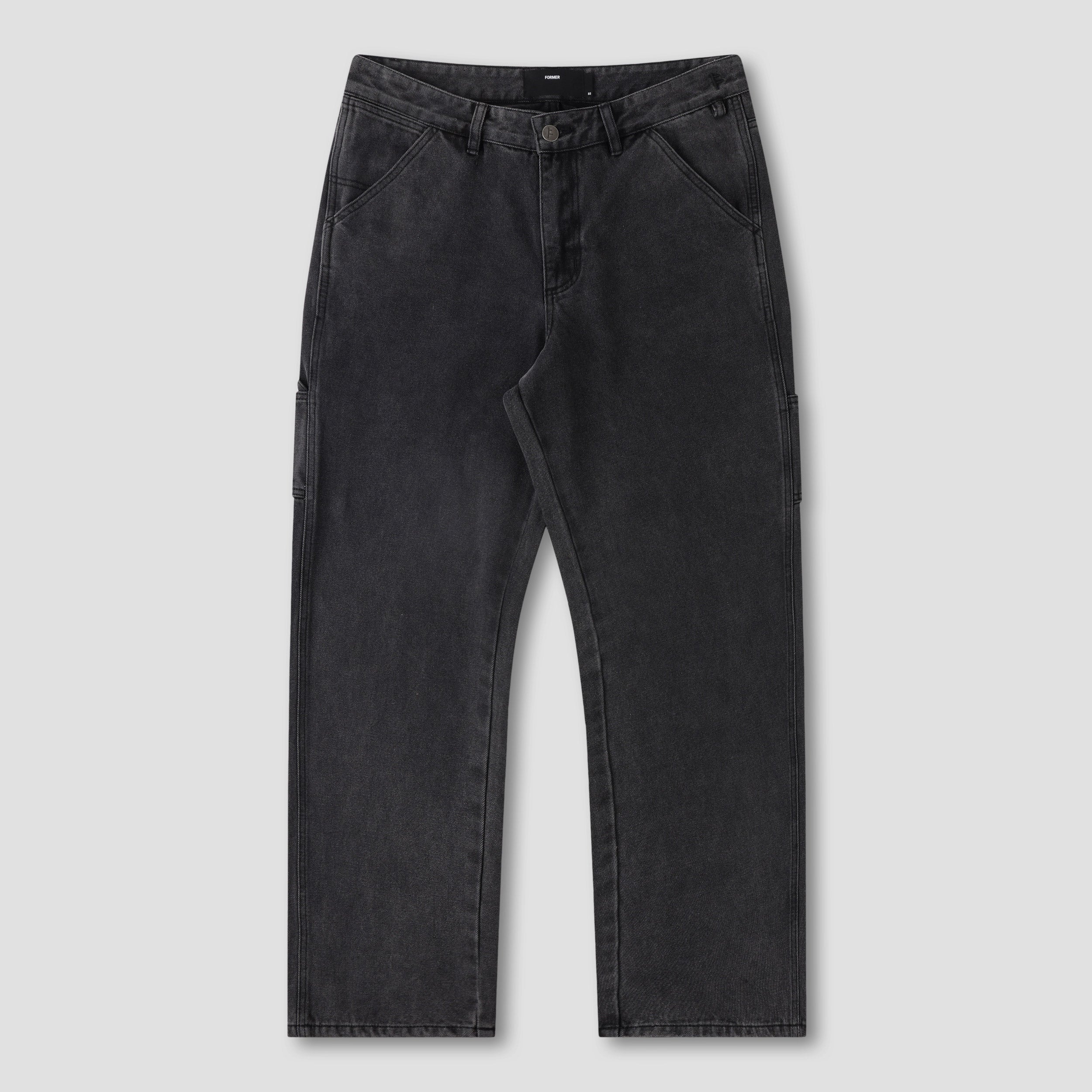 Former VT Distend Denim Carpenter Pant Washed Black