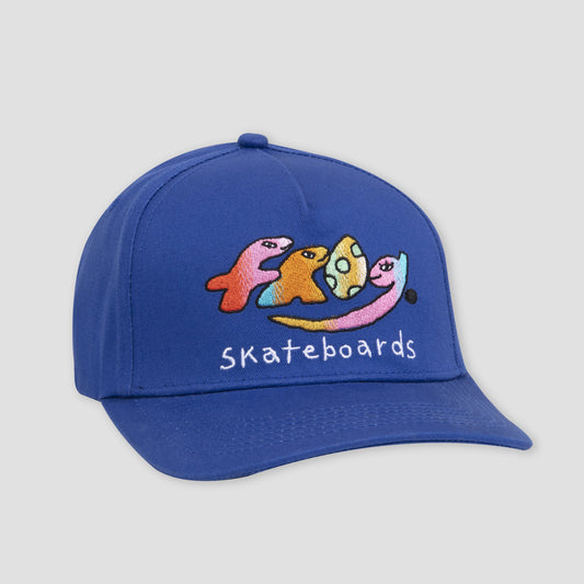 Frog Dino Logo 5 Panel Cap Royal