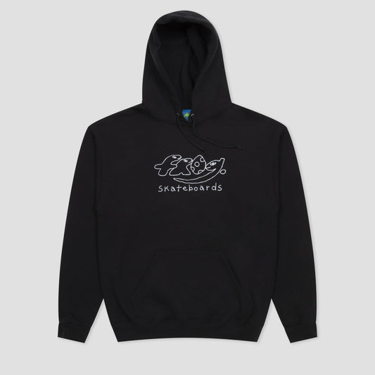 Frog Dino Logo Hood Black