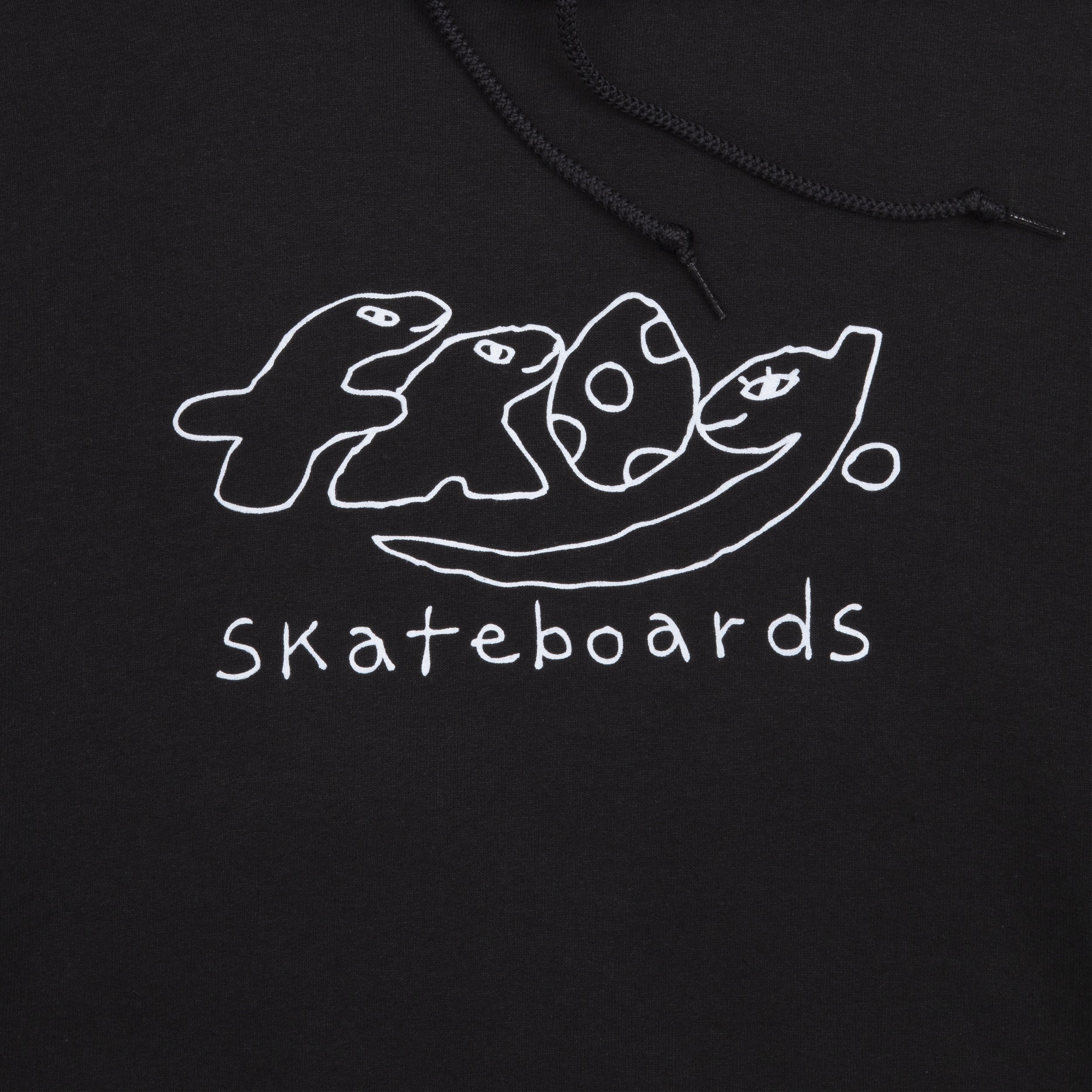 Frog Dino Logo Hood Black