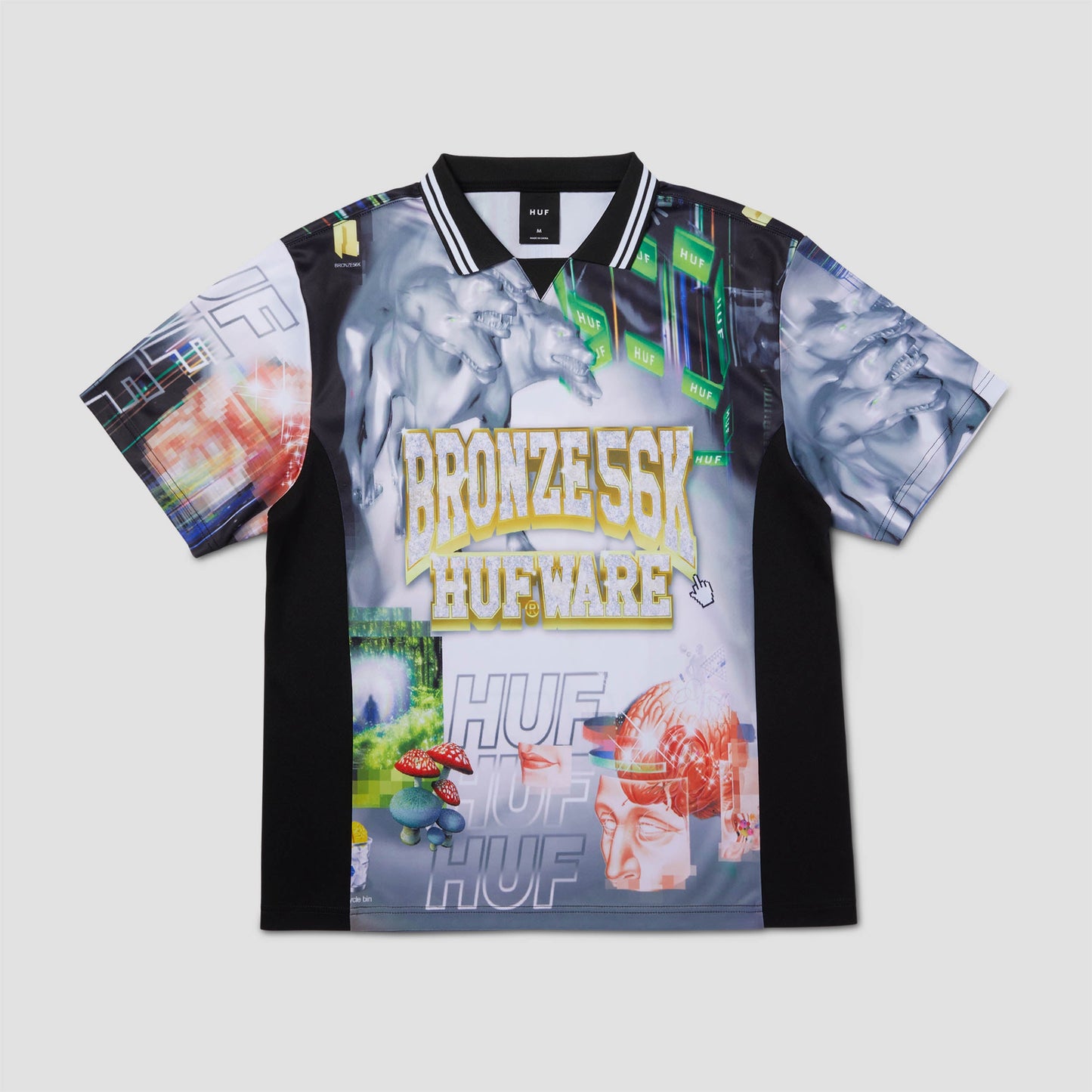 HUF X Bronze Glitched Soccer Jersey Multi