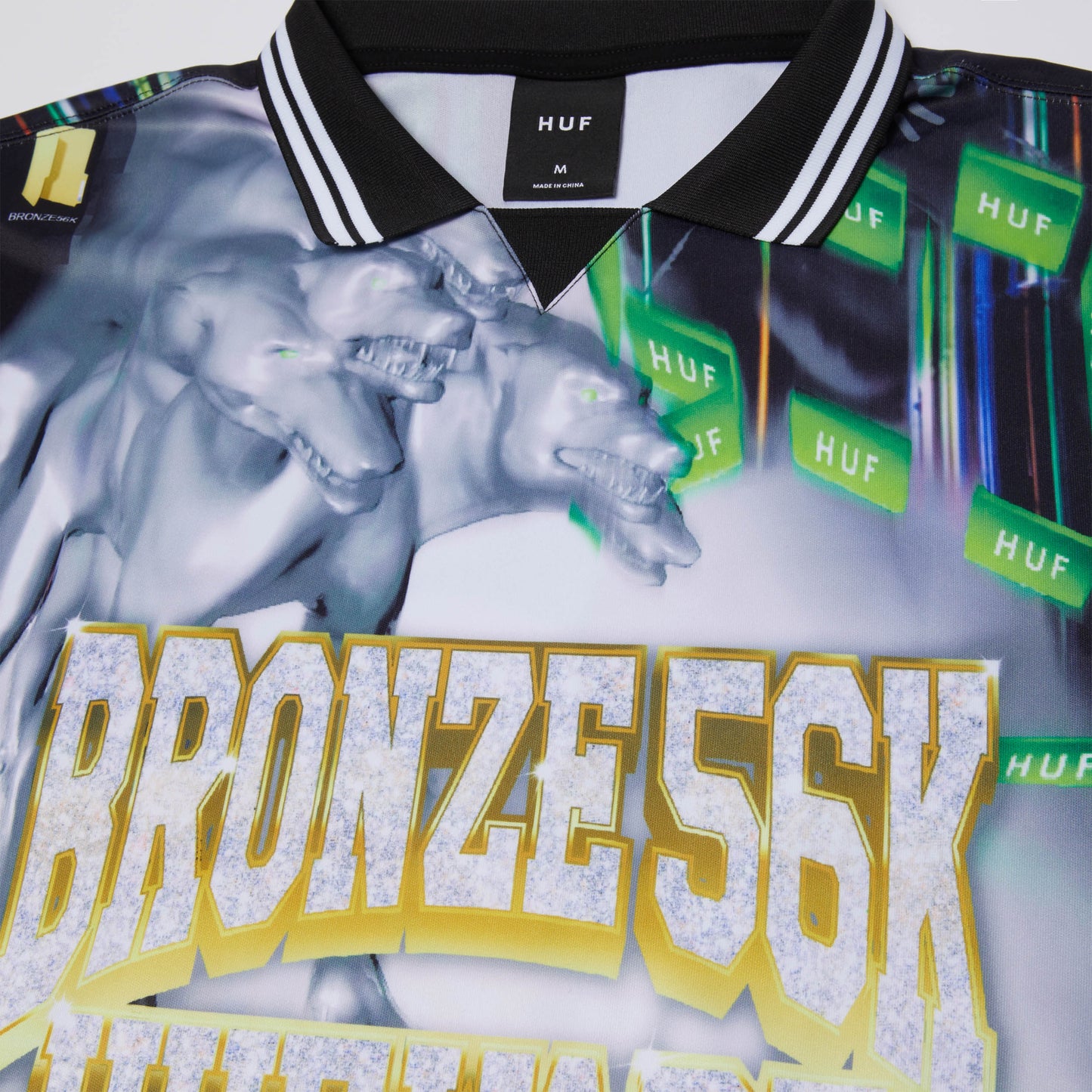 HUF X Bronze Glitched Soccer Jersey Multi